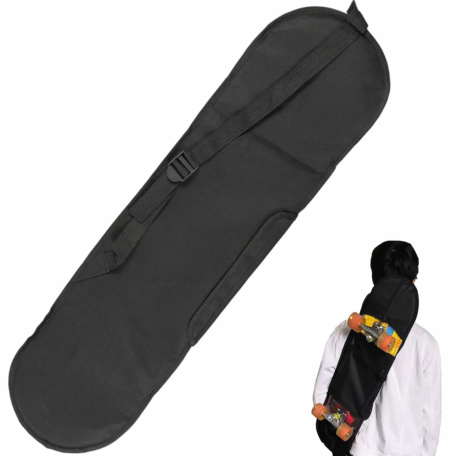 Sac à Dos pour Skateboard Longboard Oxford 84x22cm Bandoulière Réglable Universel