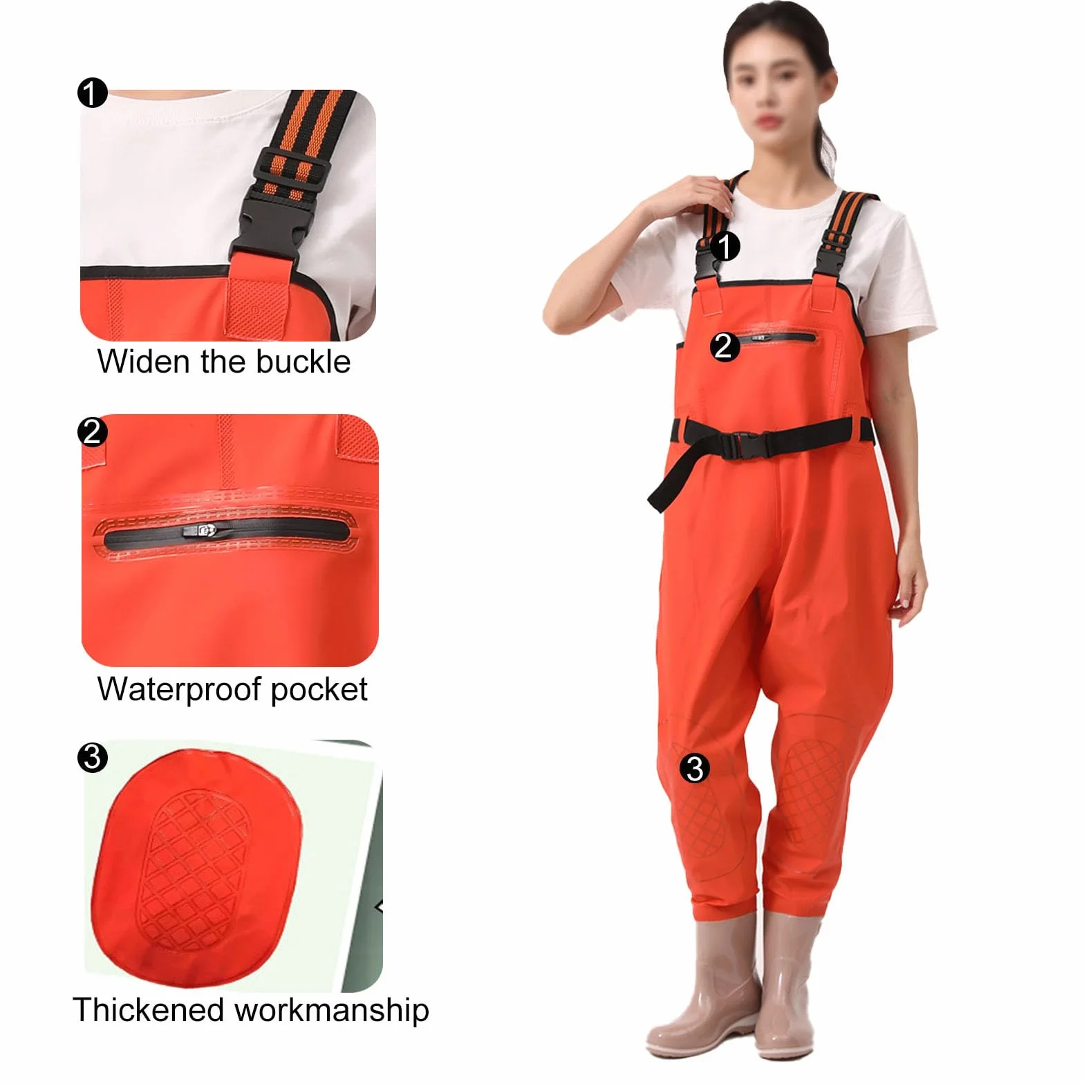 Waders Peche Femme Imperméable Neoprene 3-Ply Cuissarde