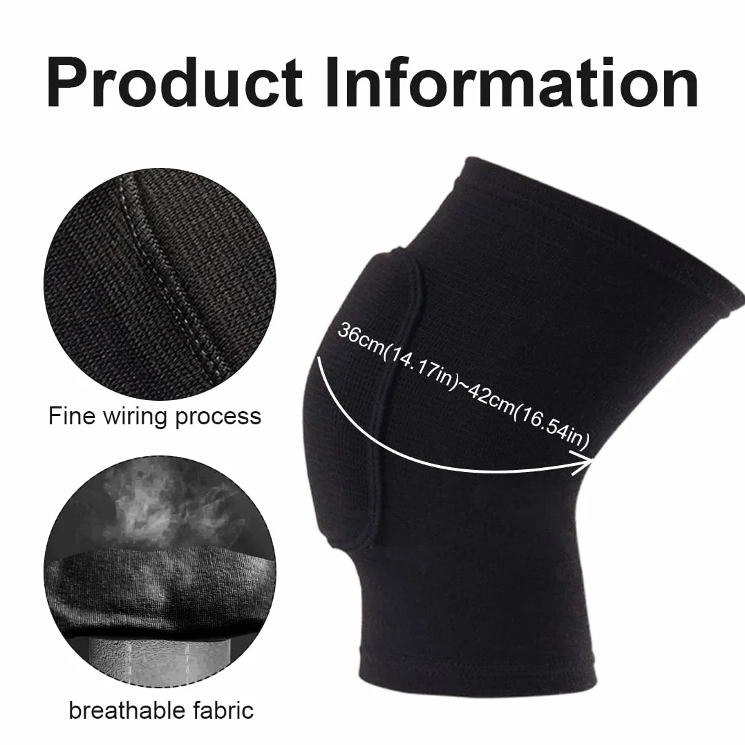 Lot de 2 genouillères de danse élastiques unisexes pour enfants et adultes sport football jogging yoga