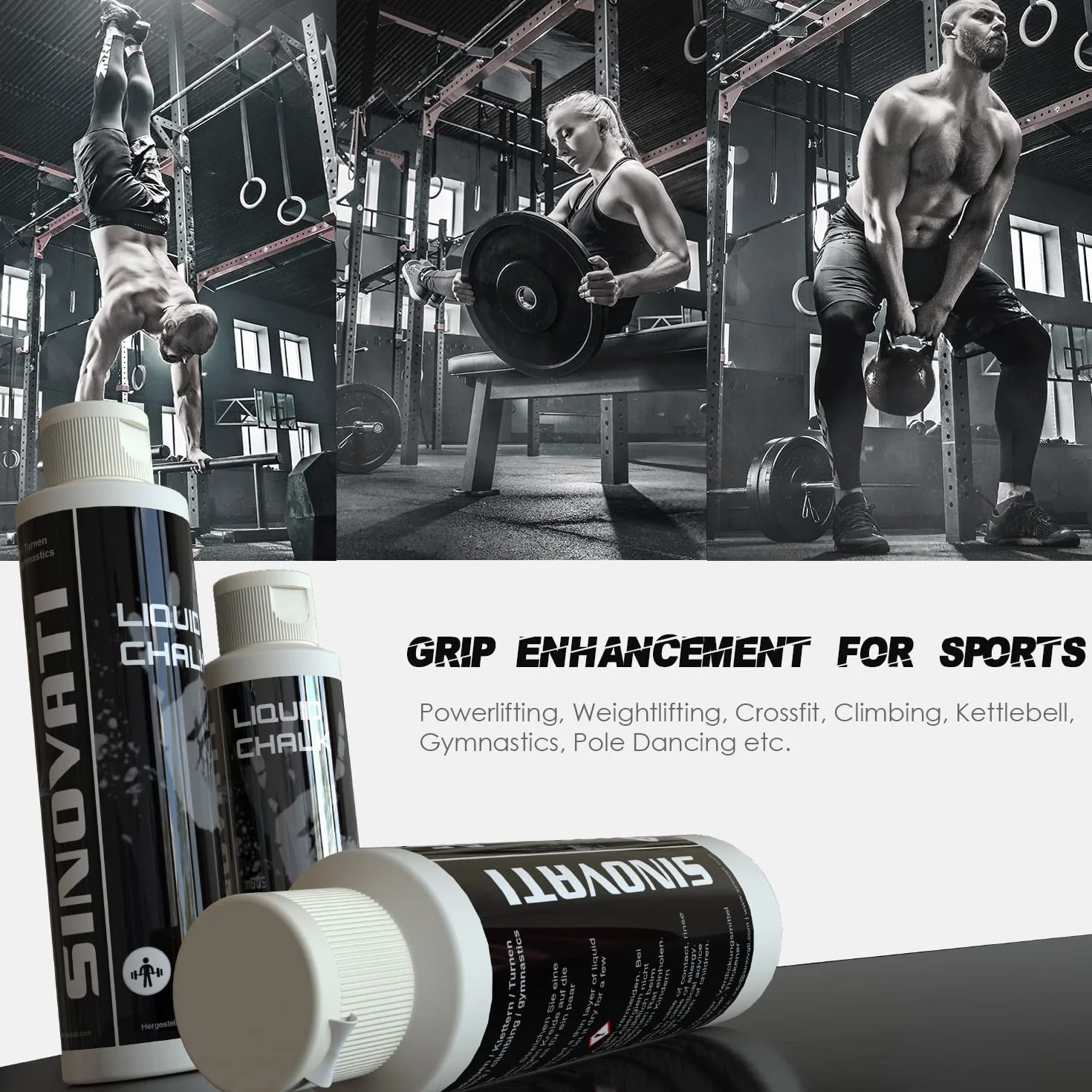SINOVATI Craie Liquide pour Sport - Escalade, Gymnastique, Pole Dance Grip