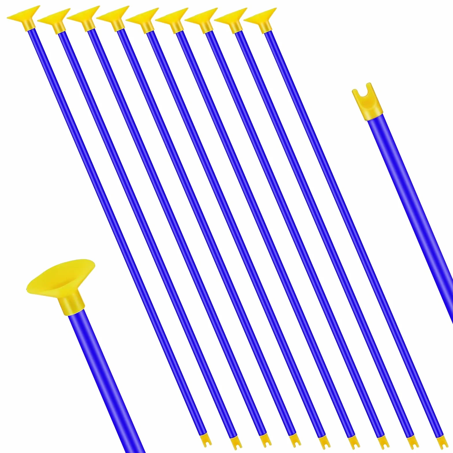Flèches à Ventouse Plastique 42 cm pour Entraînement au Tir - Bleu