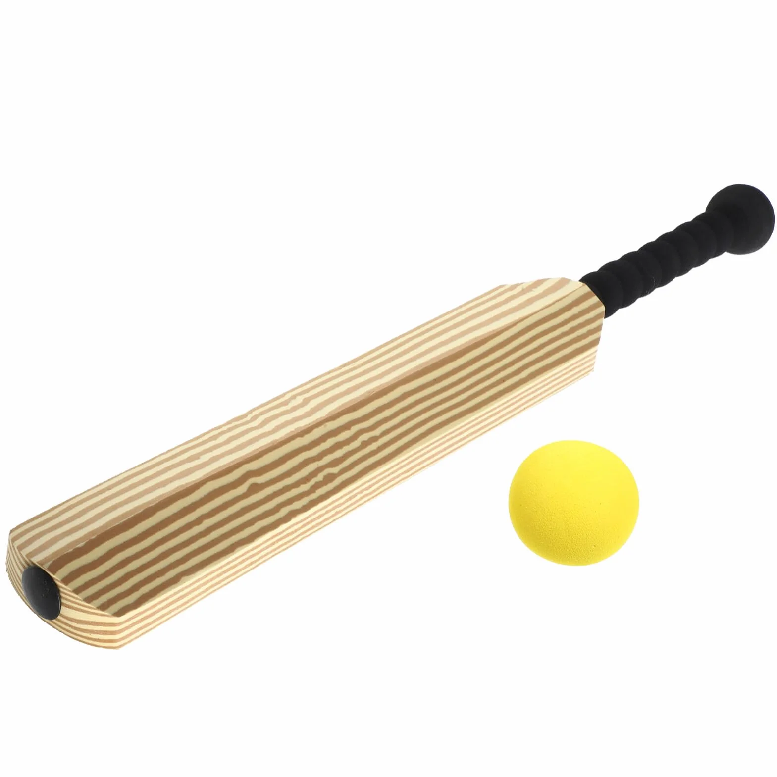 Mipcase Batte De Cricket Interactif Rembourrée en Mousse Balles D'intérieur Jouet pour Maison Plage Jardin