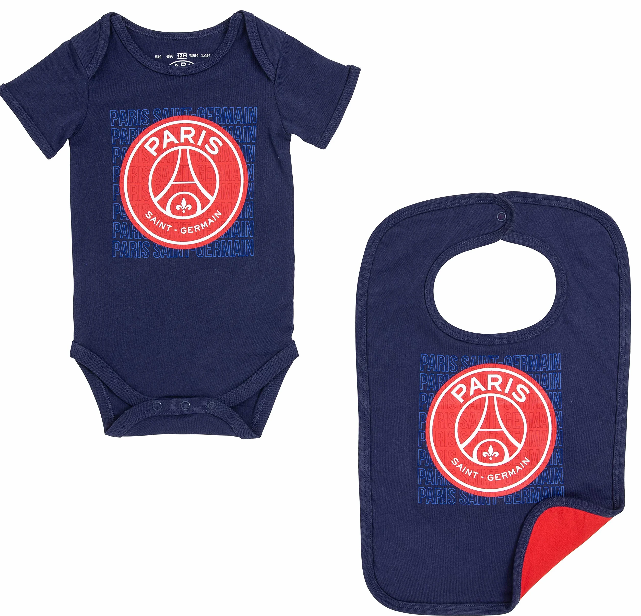 PARIS SAINT-GERMAIN PSG bébé Lot Body Bavoir Collection Officielle