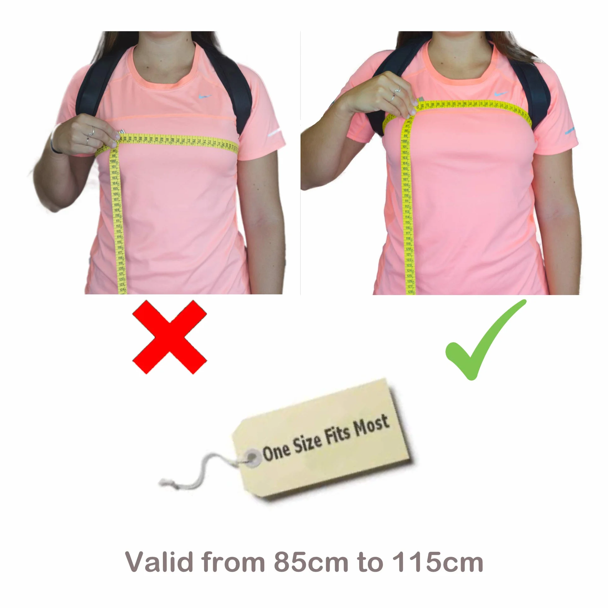 Correcteur de Posture Dos pour Hommes et Femmes - Ceinture Dorsale Ajustable Respirante Noir