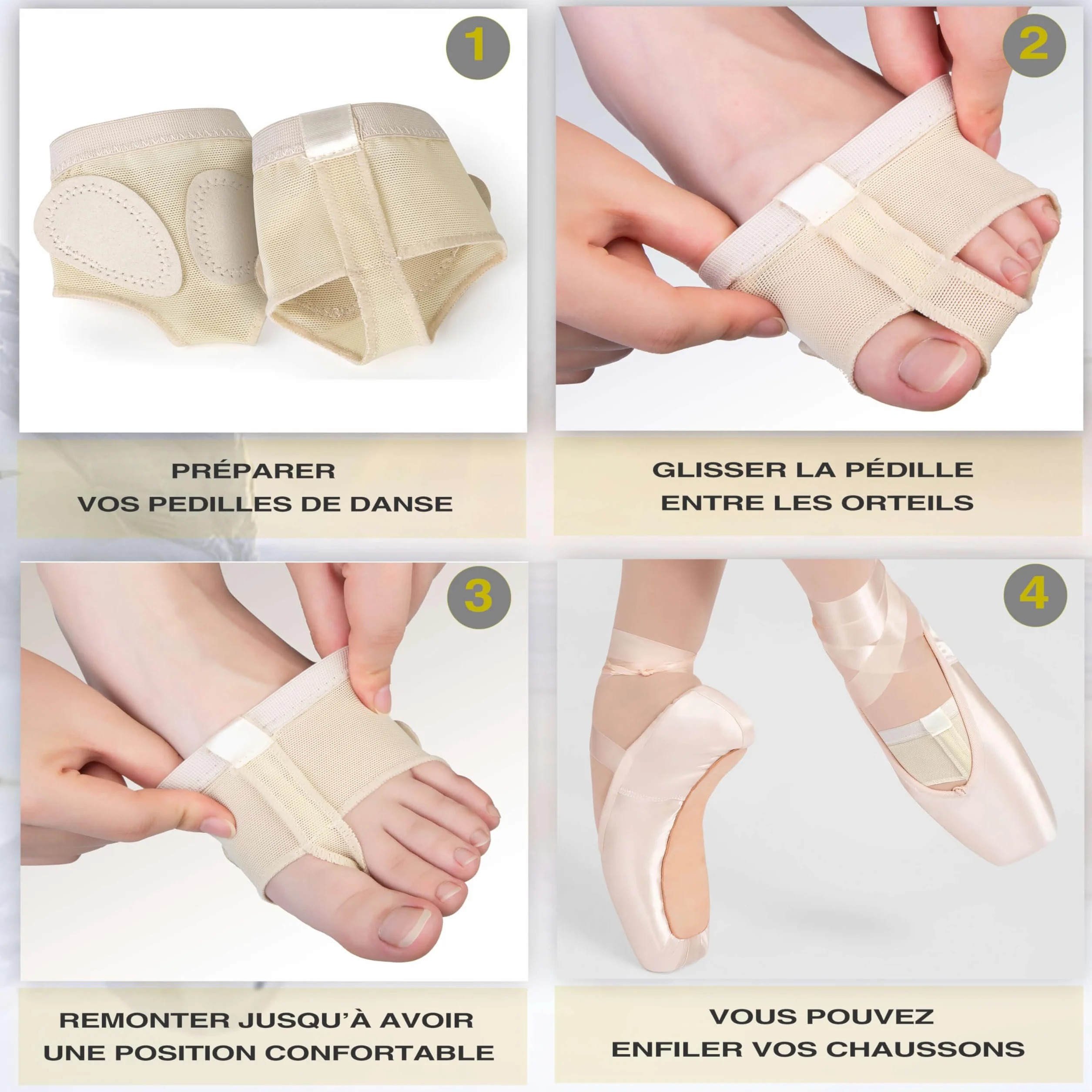 Pedilles Danse Antidérapant Coussinet Pied pour Ballet Classique Yoga Gym Modern Jazz Protection Ballerine