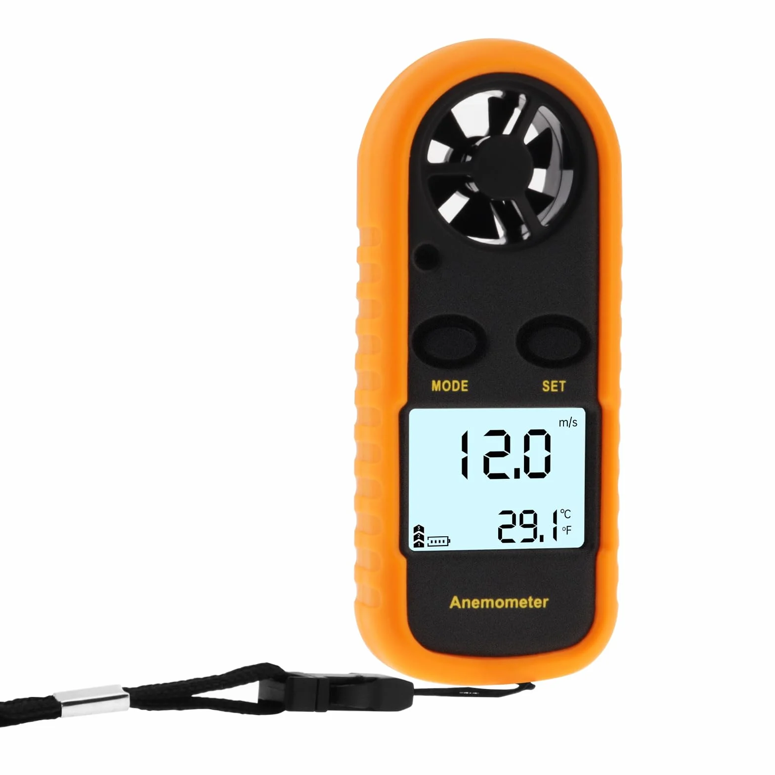 Anémomètre Portable Numérique Haute Précision avec Écran LCD pour Météorologie, Pêche, Cerf-volant