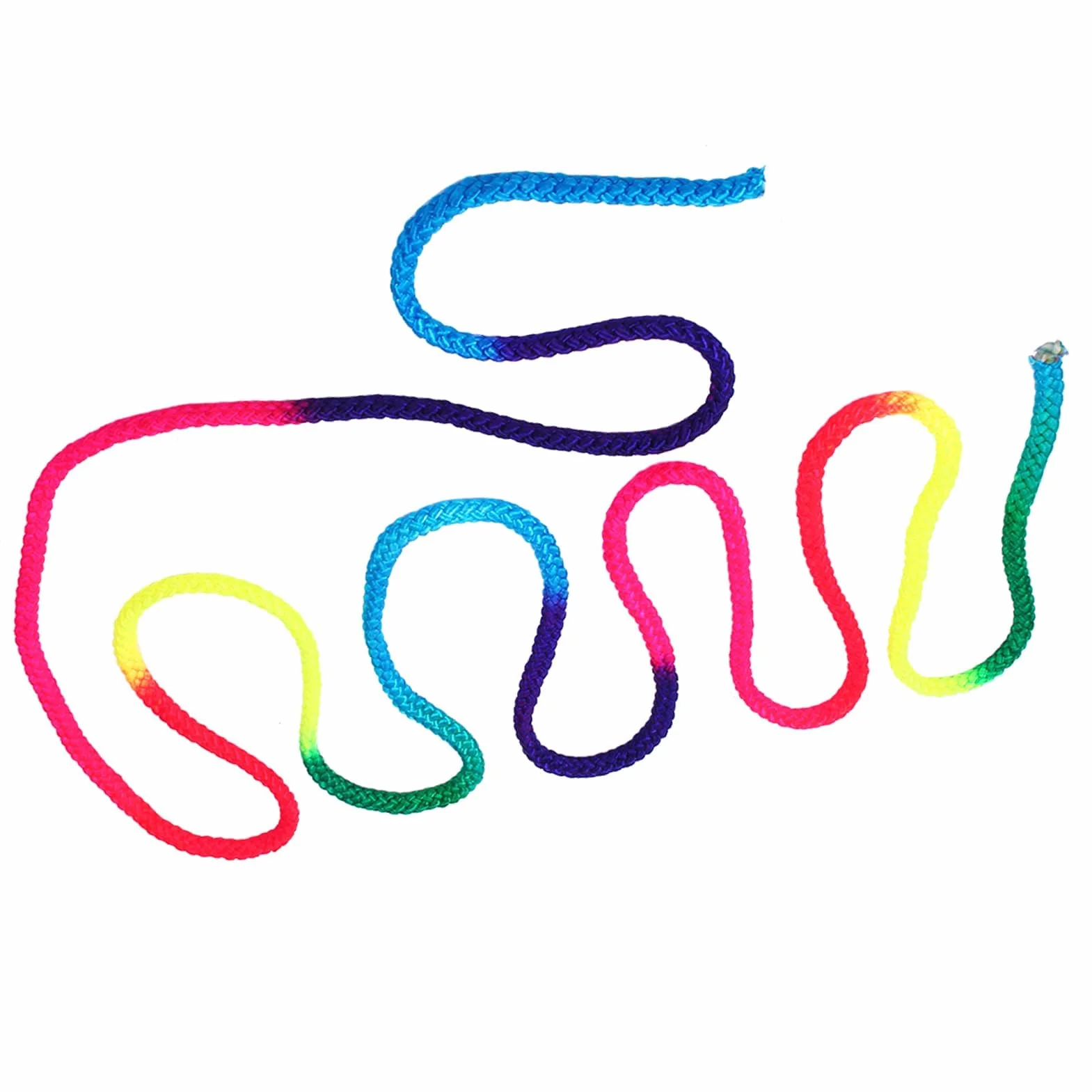 Corde de gymnastique rythmique arc-en-ciel pour entraînement artistique