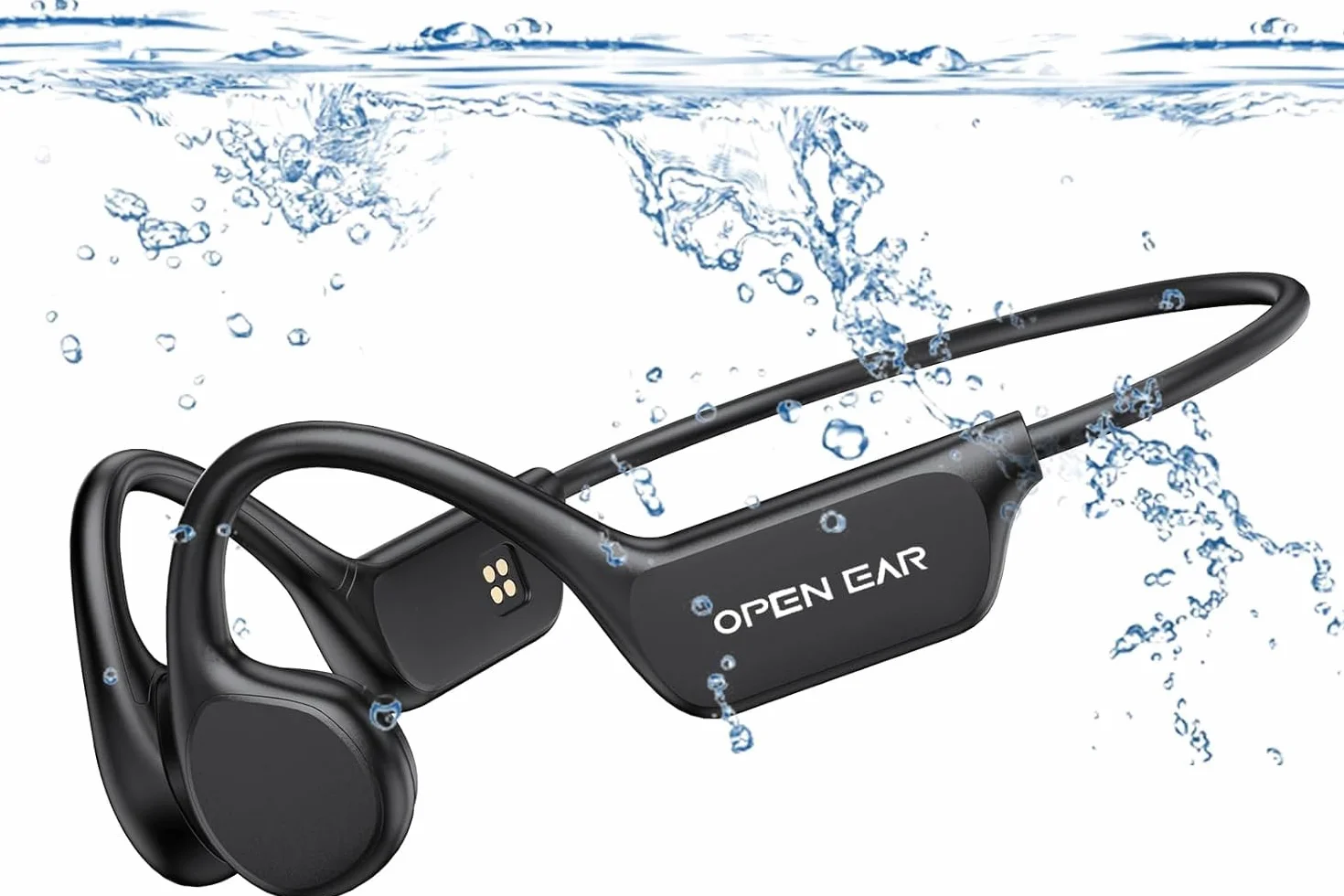 Casque Conduction Osseuse Bluetooth 5.4, Mémoire 32 Go Intégrée, Lecteur MP3 Étanche IPX8, 10 Heures de Jeu, Écouteur Natation sans Fil