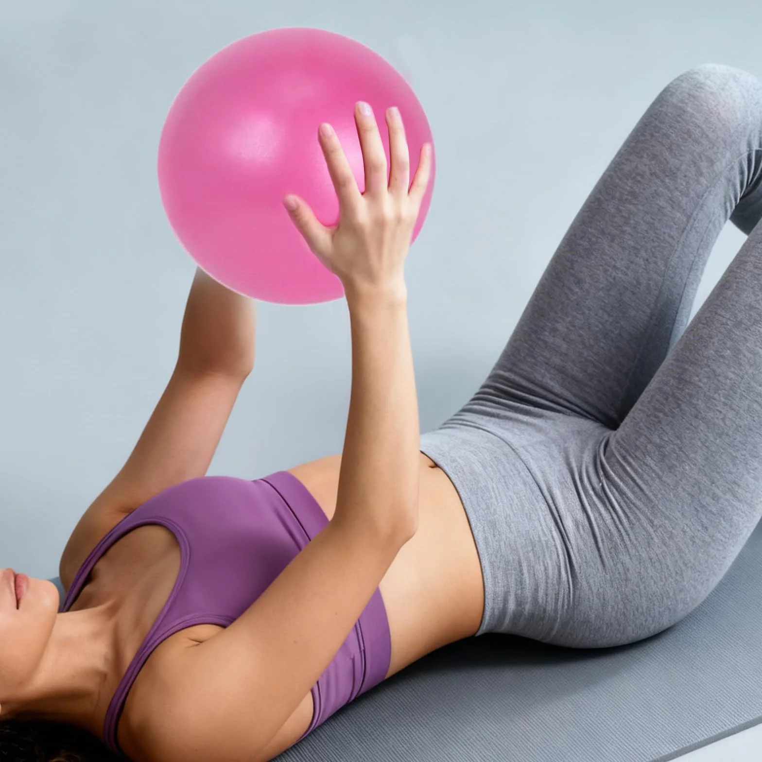 Kit de Pilates 13 Pièces, Ensemble d'Anneau de Pilates avec Ballon de Yoga, Bande de Résistance, Ceinture de Yoga, Chaussettes de Poignée