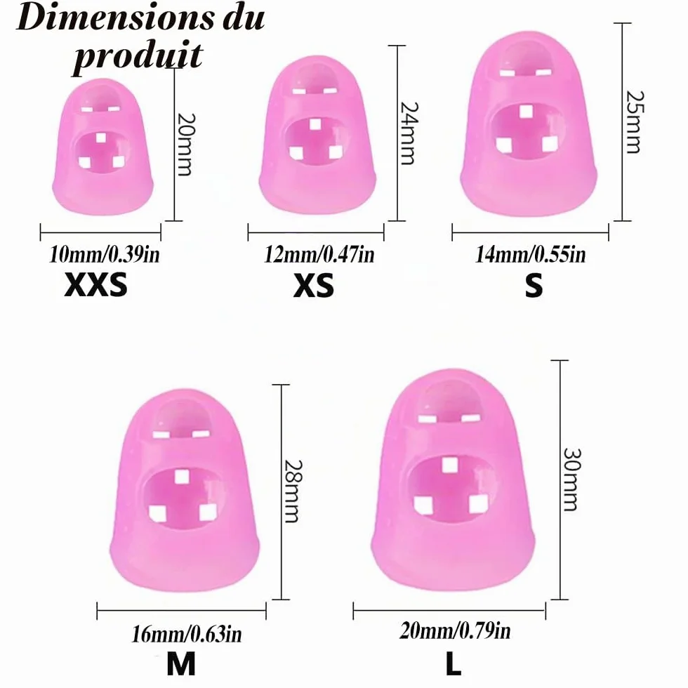 30 Pièces Protections Doigts Silicone pour Guitare - Capsules Antidérapantes Réutilisables