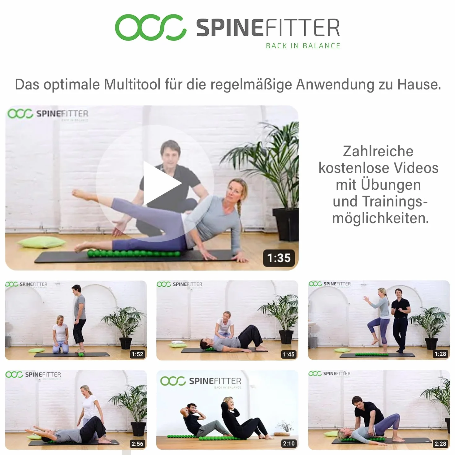Sissel Spinefit Appareil de massage dos bleu soulager tensions blocages Pilates Yoga colonne vertébrale maison