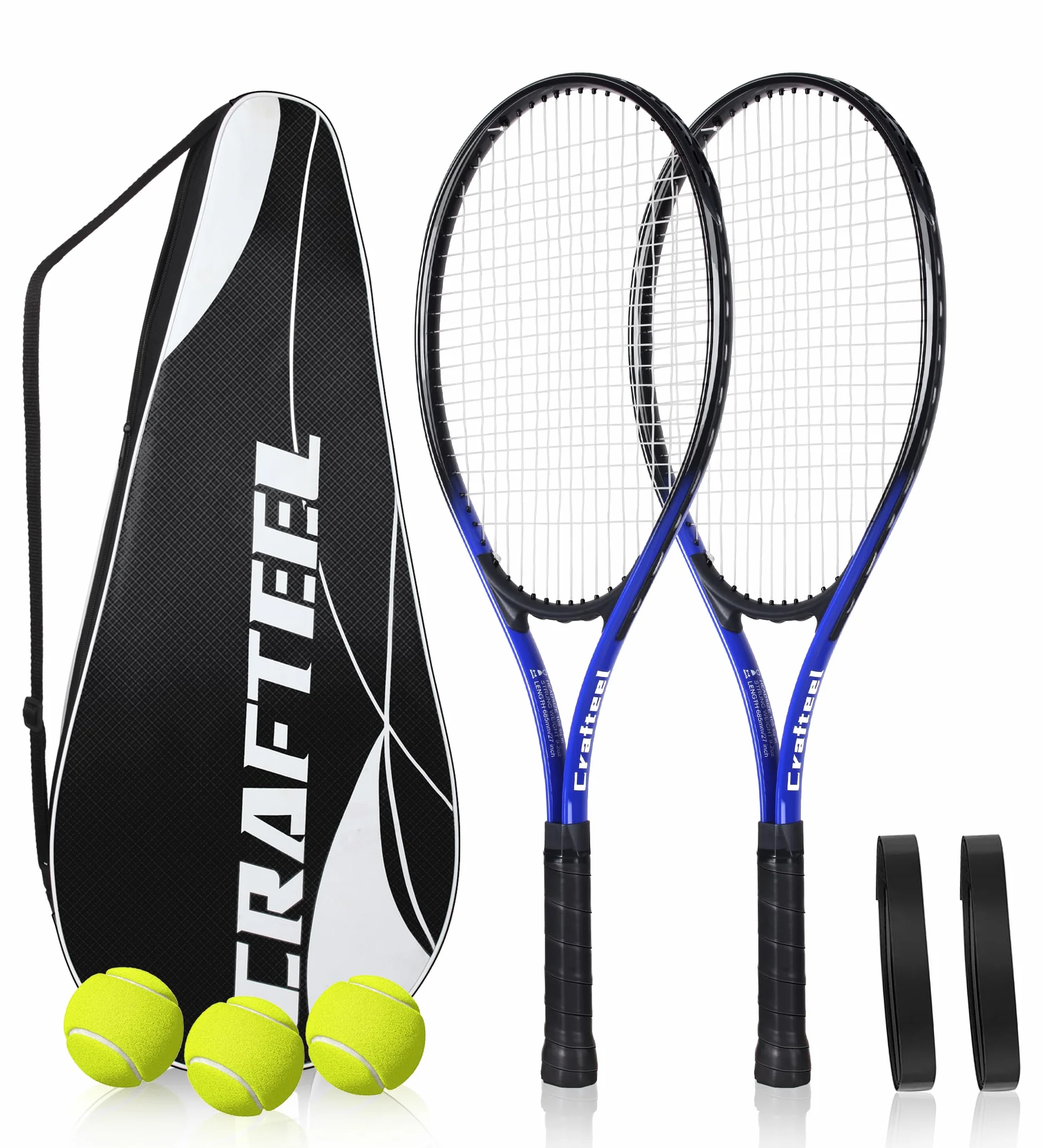 Lot de 2 raquettes de tennis 68,6 cm pour débutants