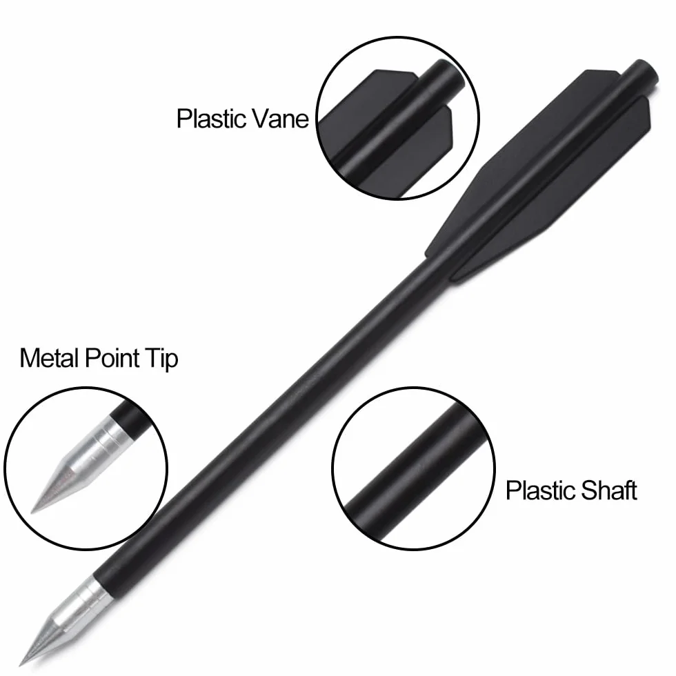 Flèche Arbalète Pistolet en Plastique 50 LB / 80 LB 6.3" Boulons d'arbalète pour Cible de tir et Chasse (12/36pcs)