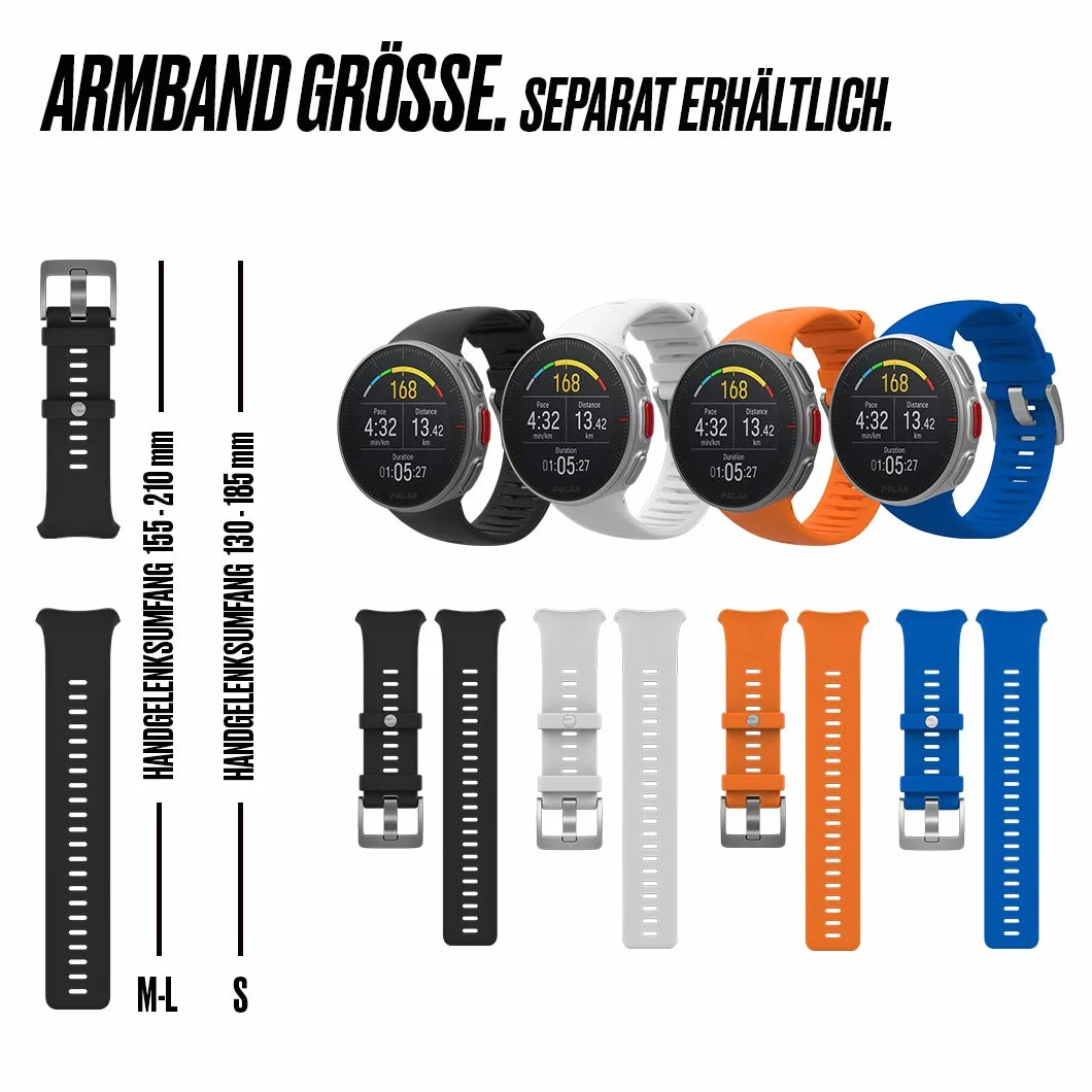 Polar Vantage V Montre de Sport GPS Premium Hommes Femmes Batterie Longue Durée Multisport Triathlon Cardiofréquencemètre Étanche