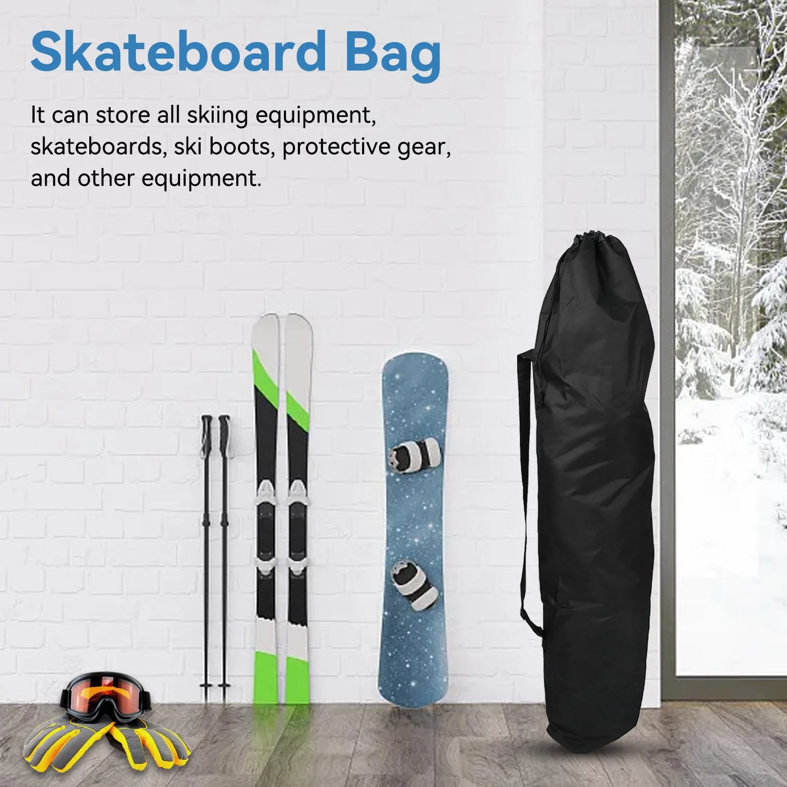 Cyrank Sac à Longboard et Skateboard - Housse de Protection Oxford 120 x 30 x 15 cm