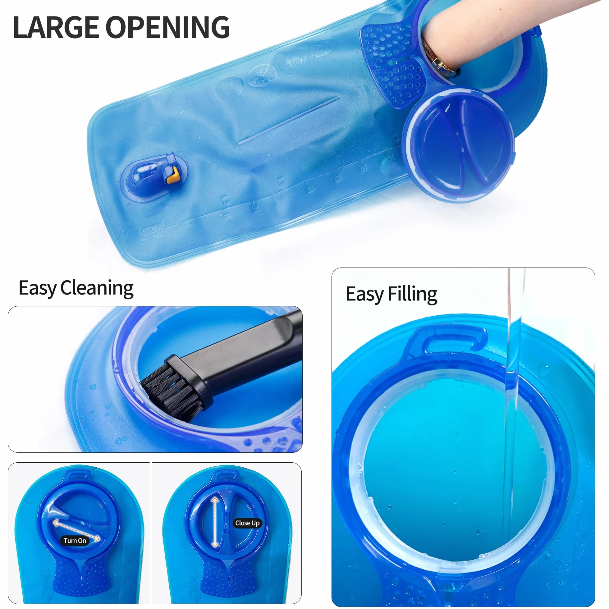 Unigear Poche Hydratation sans BPA Approuvé FDA pour Randonnée Vélo Camping