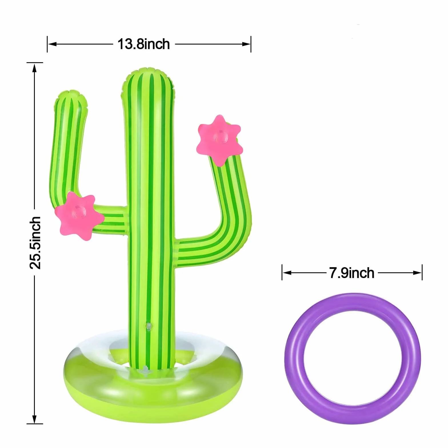 Piscine Gonflable Jouets Toss Game Ring Cactus Gonflable Jeux Piscine Exterieur Enfant Adulte Fiesta Anniversaire