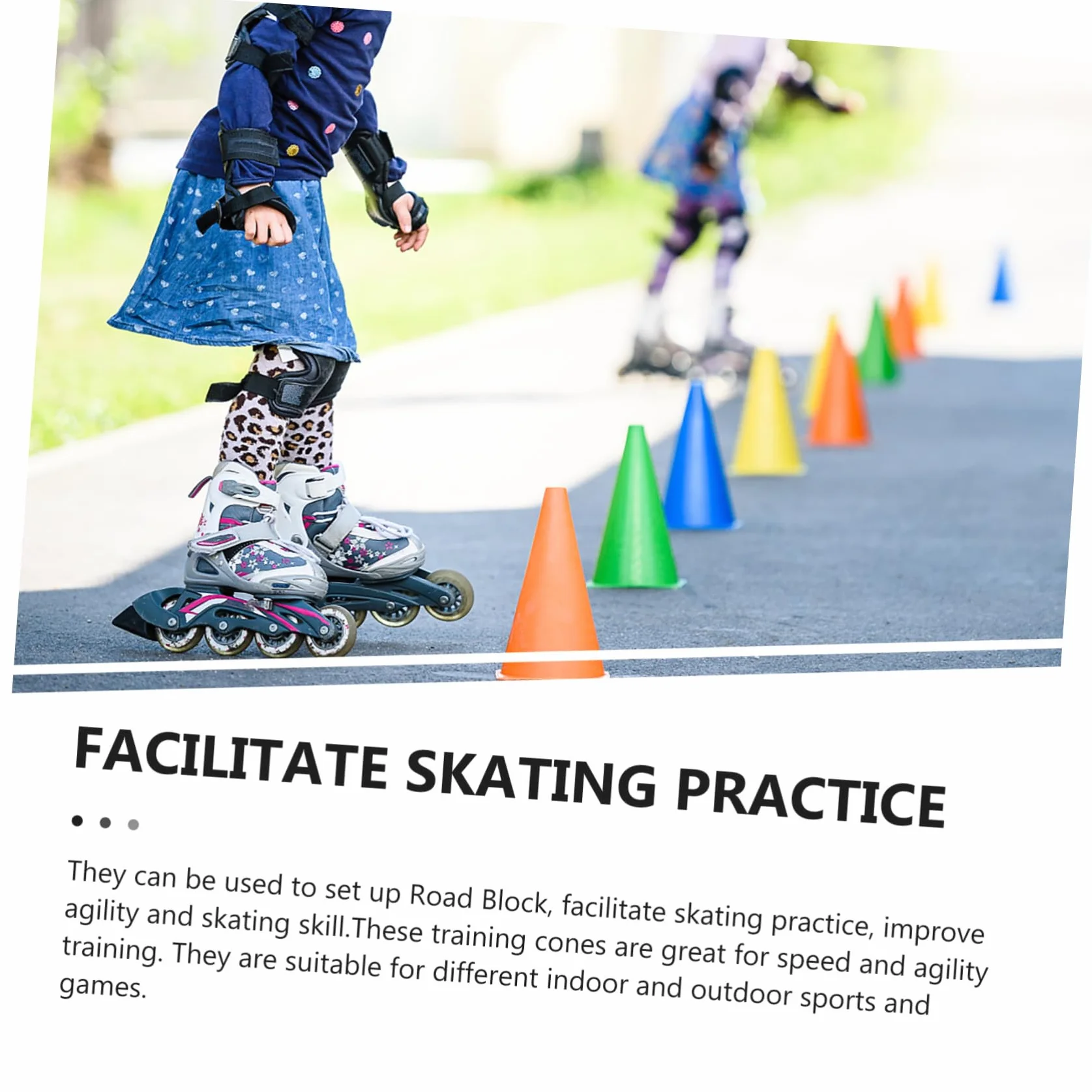 Mini Cônes d'Agilité Plastique Colorés pour Patinage à Roulettes - Lot de 20