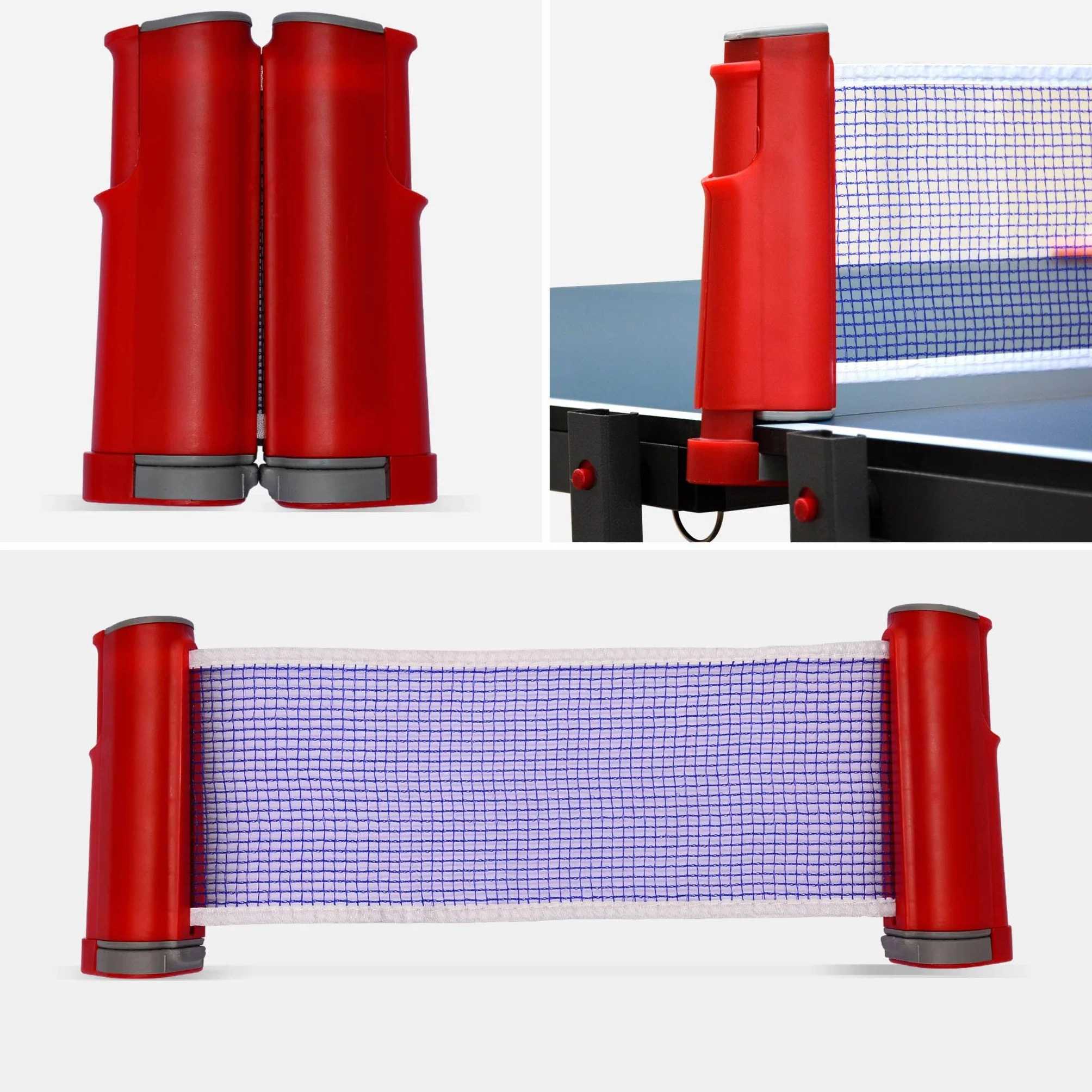 Table de ping-pong intérieur avec raquettes et balles tennis de table