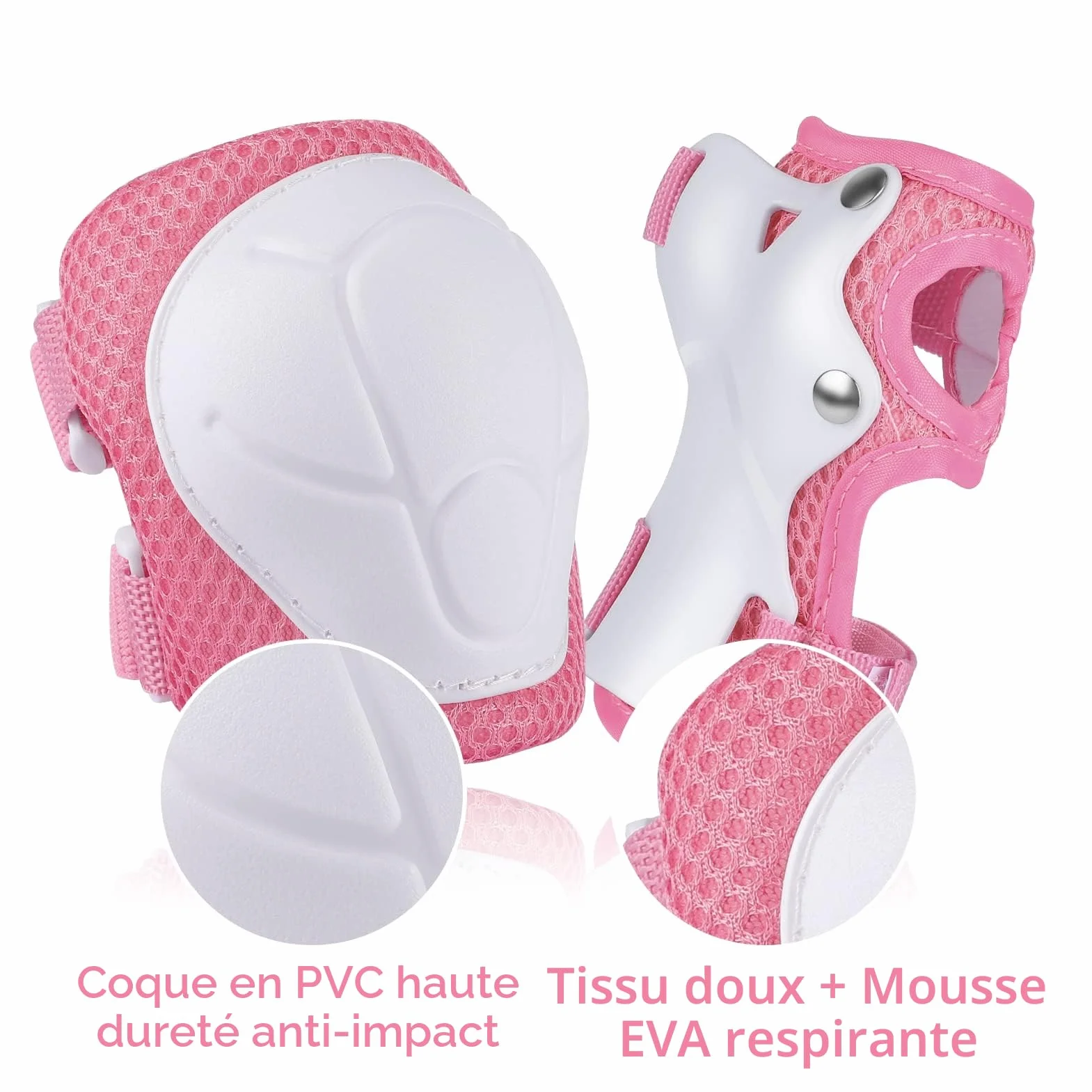 WayEee Protection Roller Enfant Casque Genouillères Ensemble de Protections Roller Skateboard Vélo Trottinette 3-10 ans