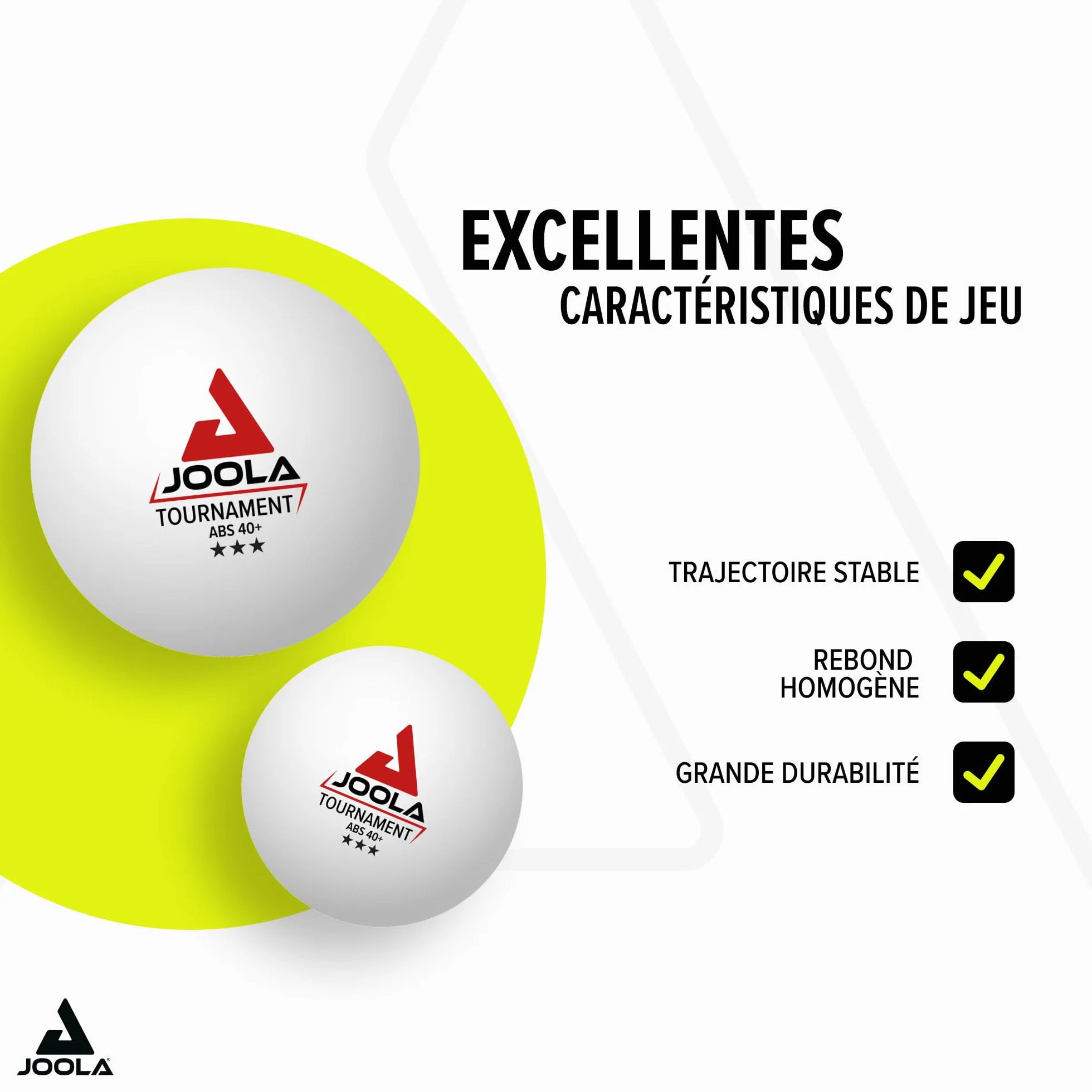 JOOLA Balles de ping-pong 3-Star 3 étoiles Indoor Outdoor