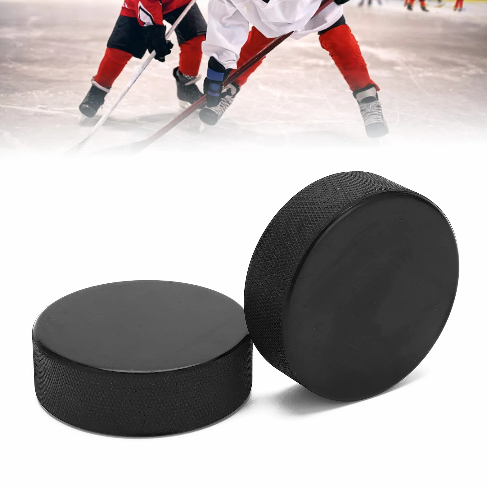 Palets d'exercice de Hockey en Caoutchouc pour entraînement et Jeux de Glace