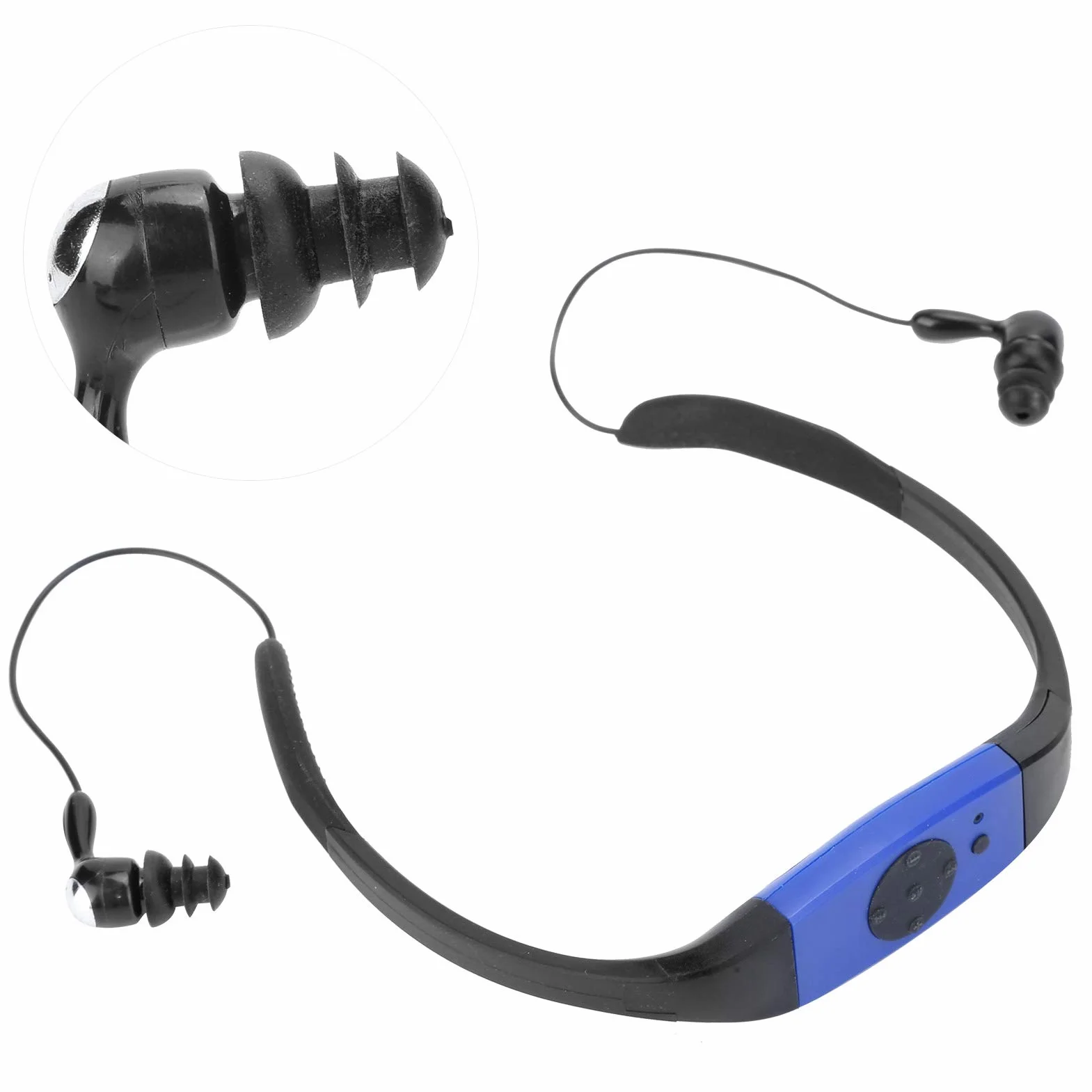 Casque IPX8 étanche Natation Lecteur MP3 écouteurs sous-Marins Course Plongée