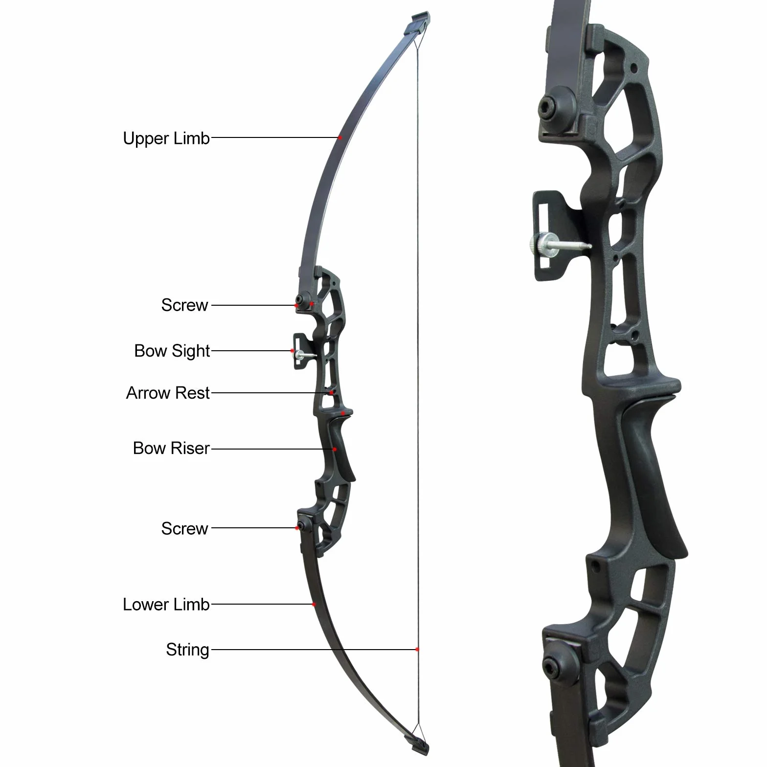 Arc de Chasse Adulte Droitier 30 40LBS 50" Takedown Bow Survie Tir à l'Arc