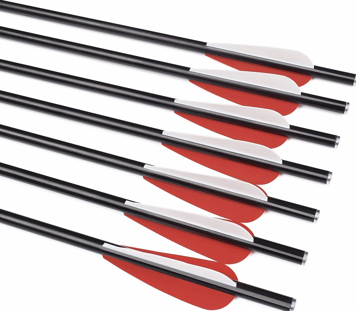 Arbalète boulons flèches Fibre de Verre 12" 14" 16" Chasse tir à l'arc Cible avec 100 Pointes de flèche