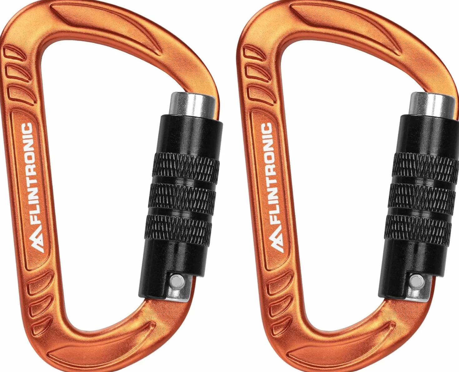 Flintronic Mousqueton Verrouillage Alliage d'aluminium Forme D pour Hamac Camping Randonnée