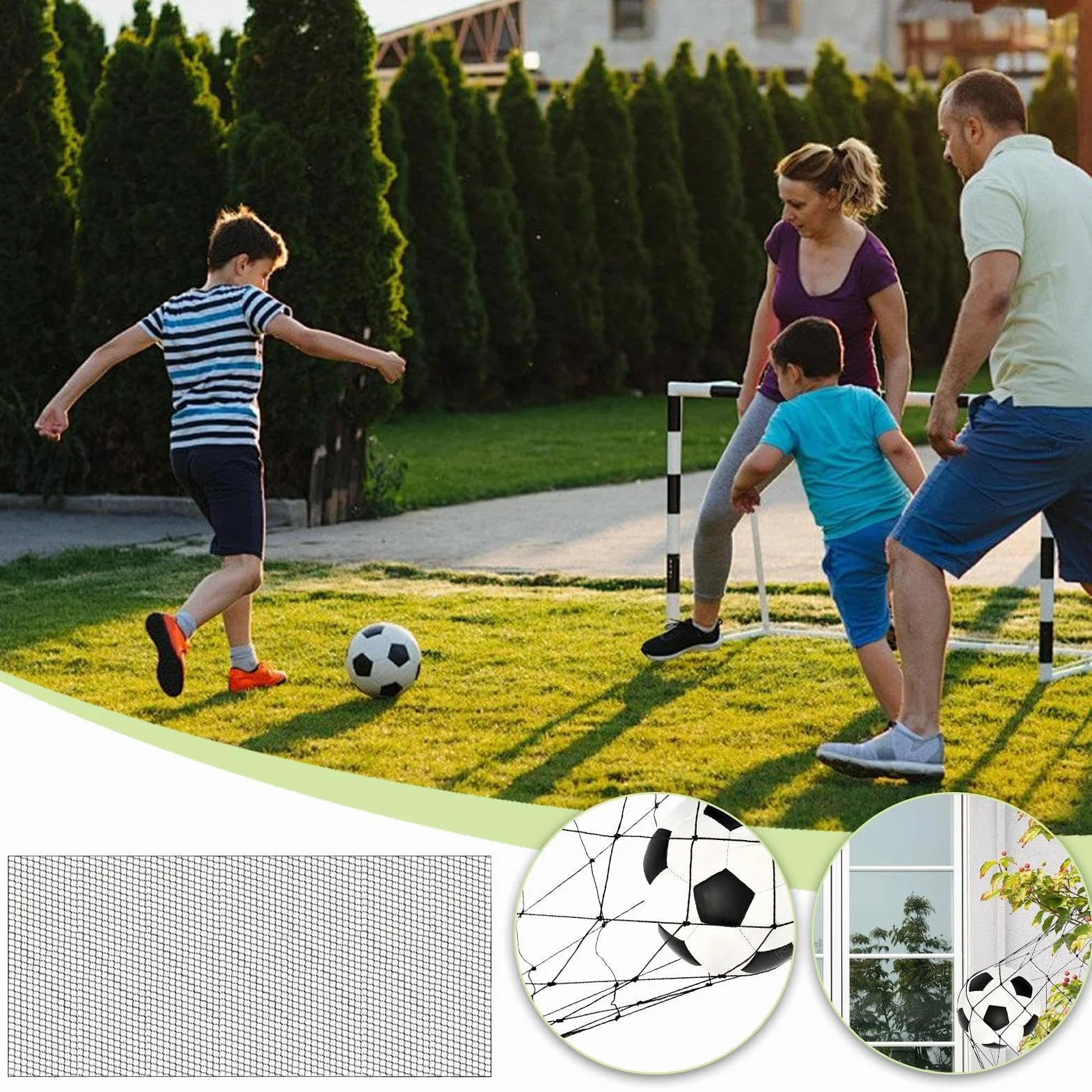 Filet de Football pour Clôture, Barrière d'Entraînement en Nylon Résistant aux Intempéries