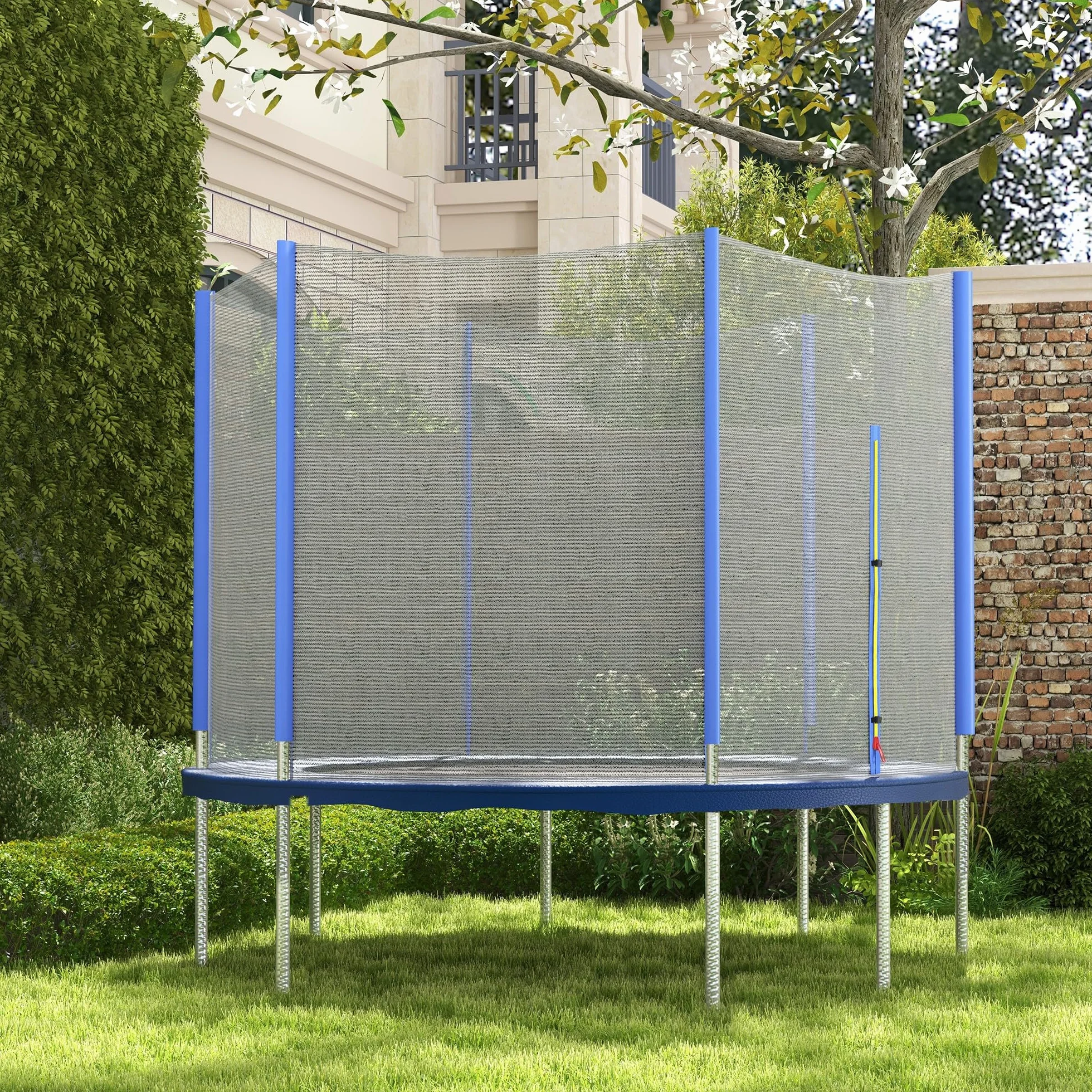 SPORTNOW Filet de Remplacement pour Trampoline Rond avec Entrée Zippée