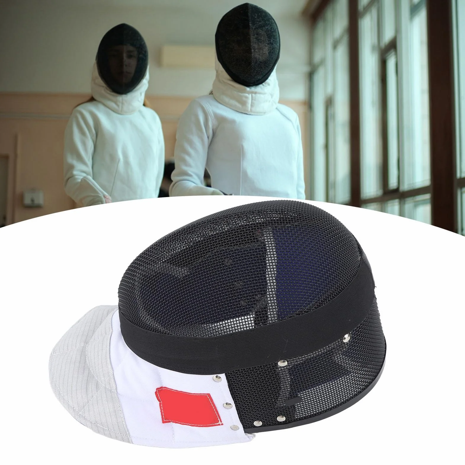 Casque d'Escrime Sportif Rembourré Noir pour Pratique et Compétition