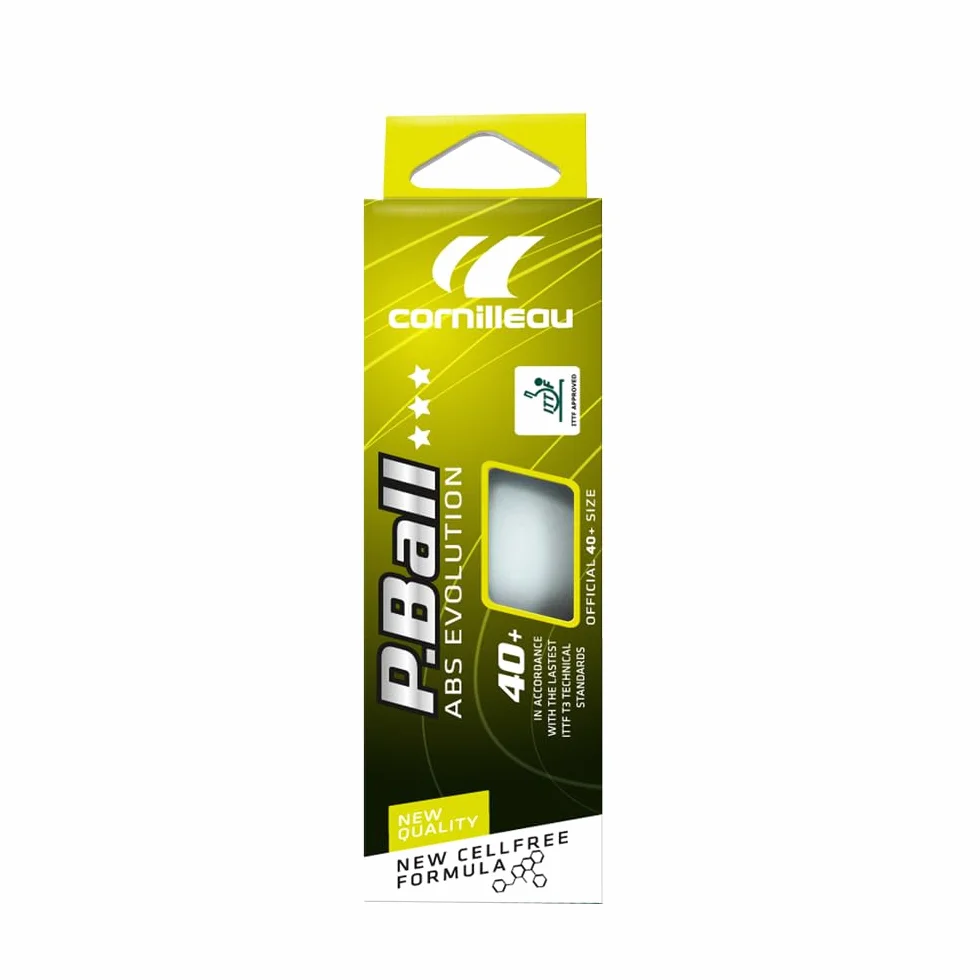 Cornilleau Balles P-Ball ABS Evo ITTF X3 Blanc