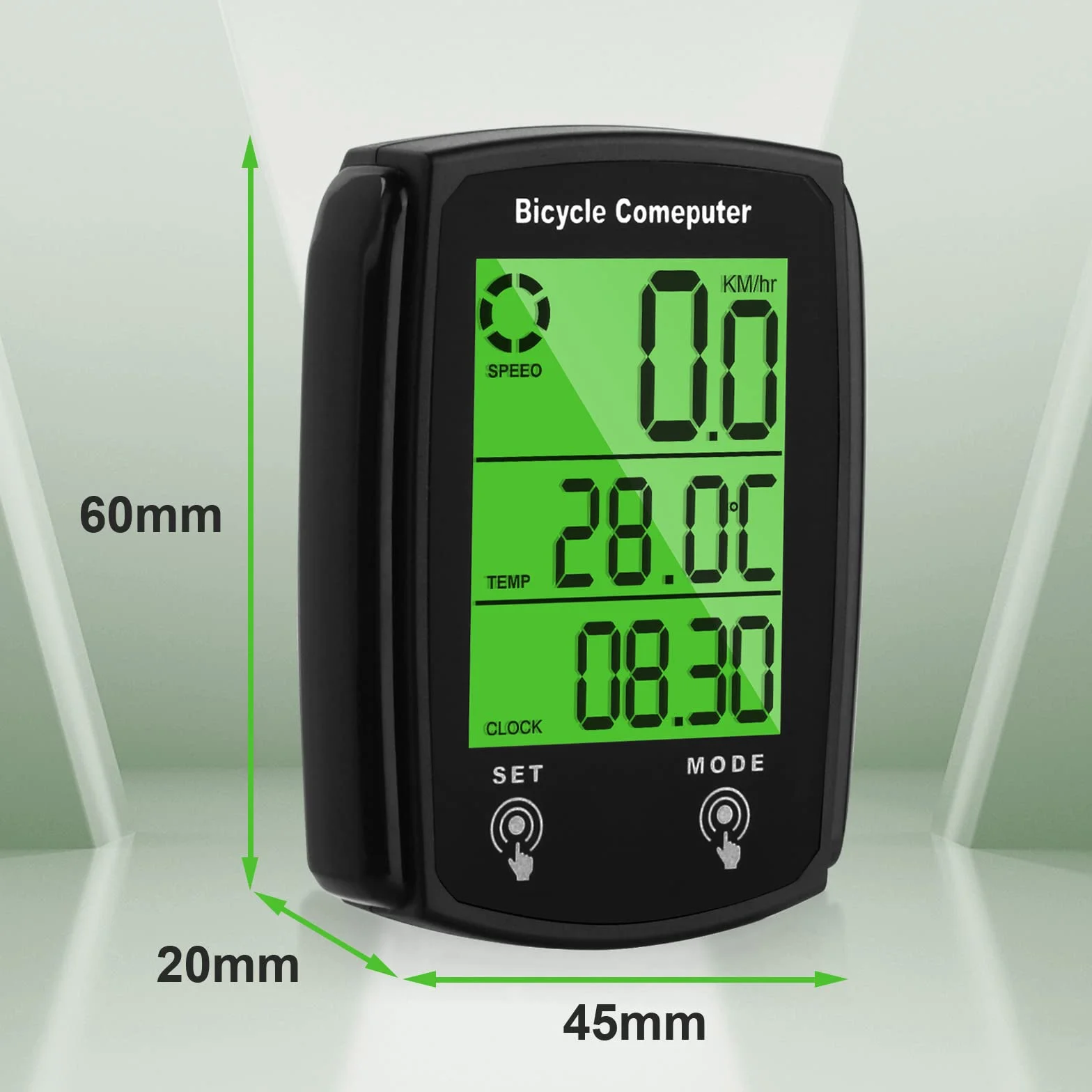 URAQT Compteur de Vélo IP65 Étanche 19 Fonctions Ordinateur de Vélo avec Écran Rétroéclairé LED Contrôle Tactile