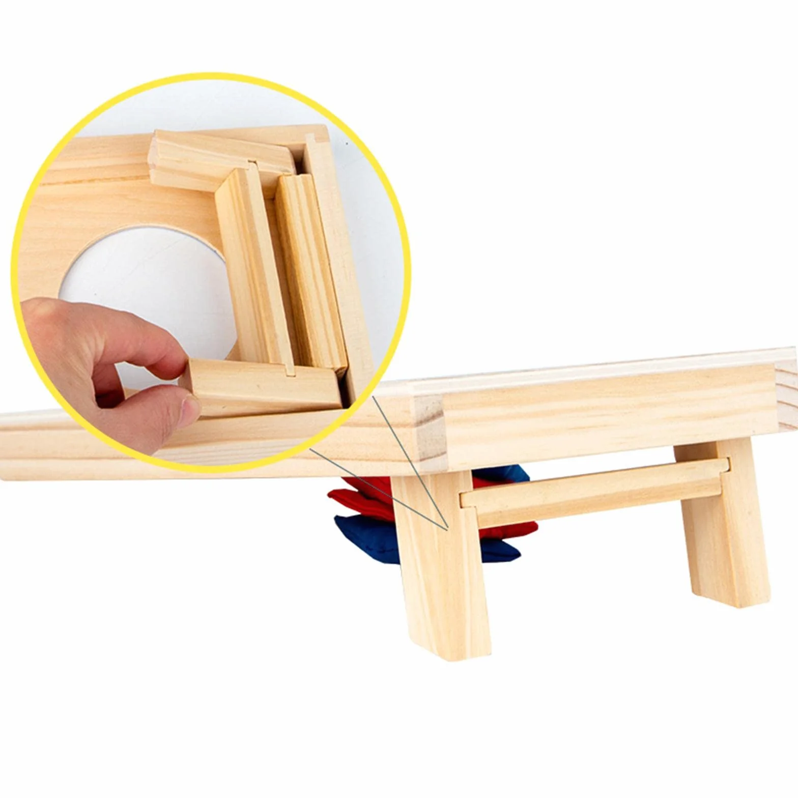 Jeu de Lancer de Sacs de Sable Classique Cornhole Intérieur Extérieur