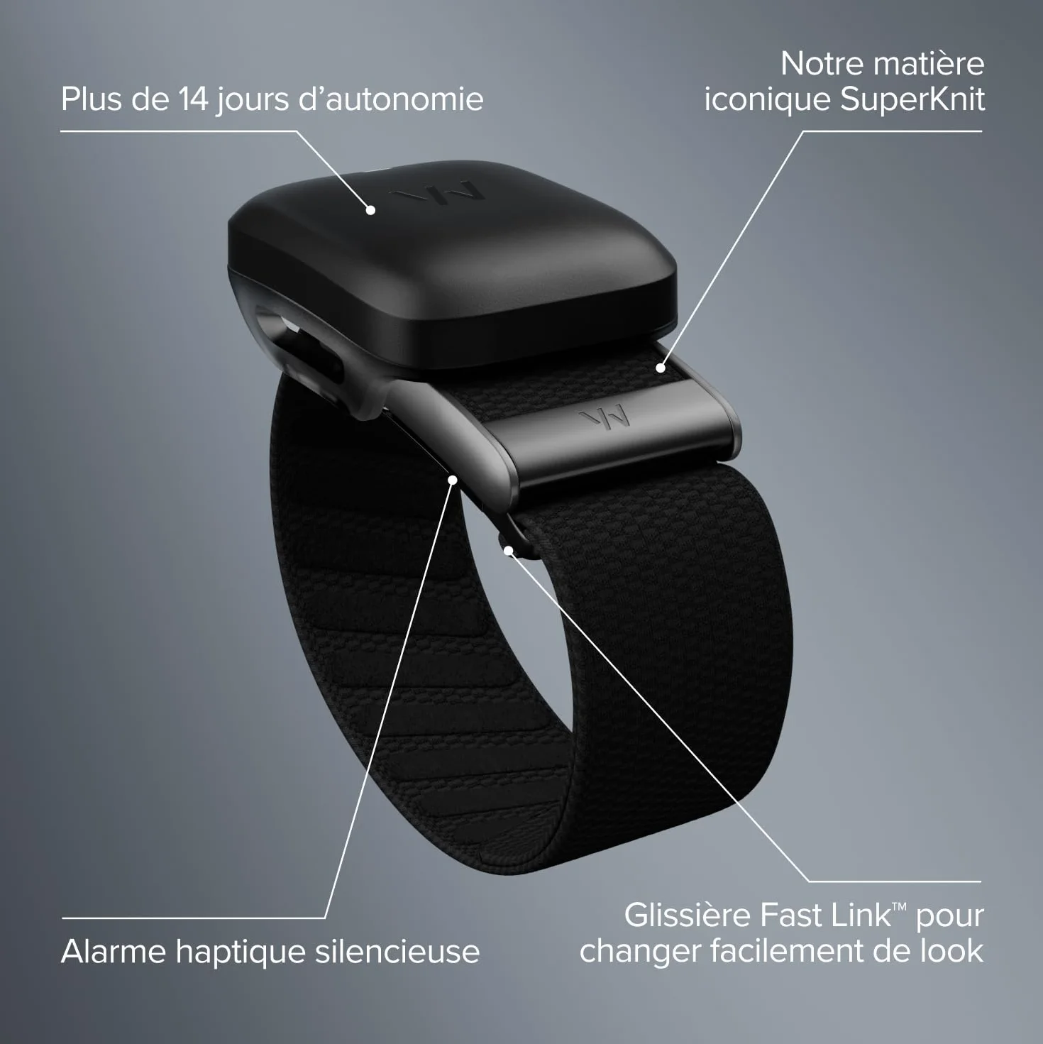 WHOOP 5.0/MG Abonnement 12 Mois Capteur de Fitness et de santé Moniteur d'activité 24h/24 7j/7
