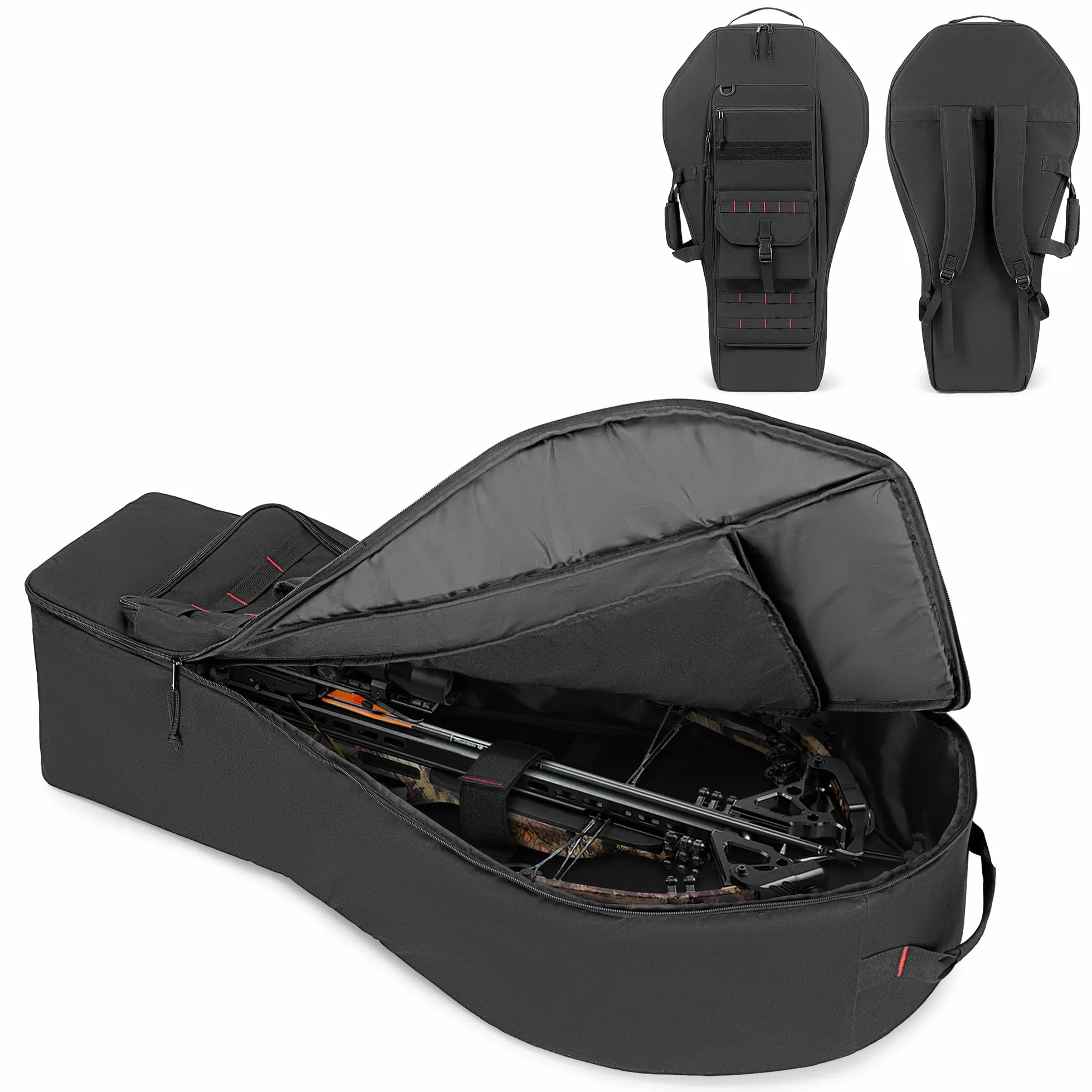 DSLEAF Étui rembourré pour arbalète avec poche pour flèche et sangles de sac à dos