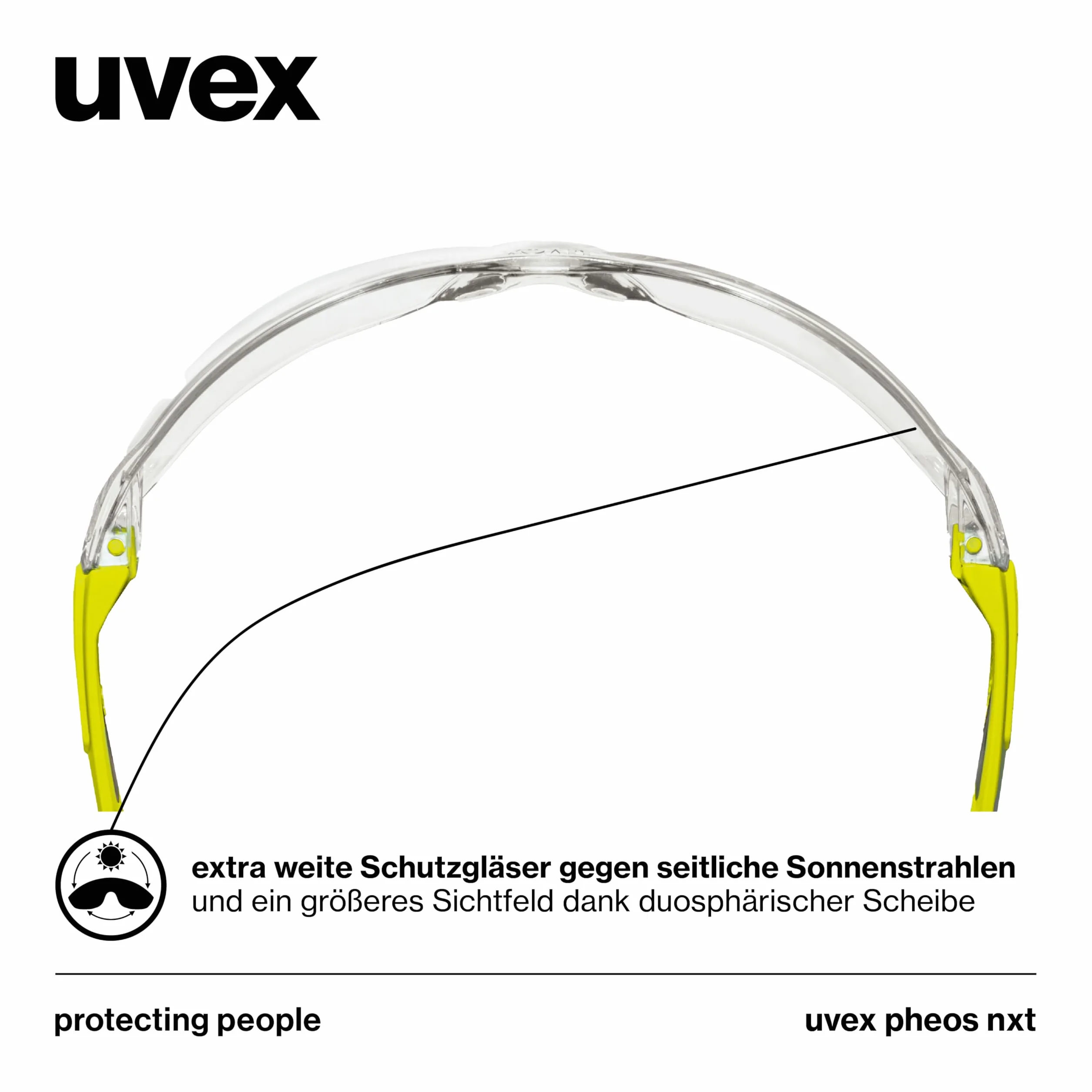 Uvex pheos nxt Lunettes de protection anti-buée résistant aux rayures et aux produits chimiques
