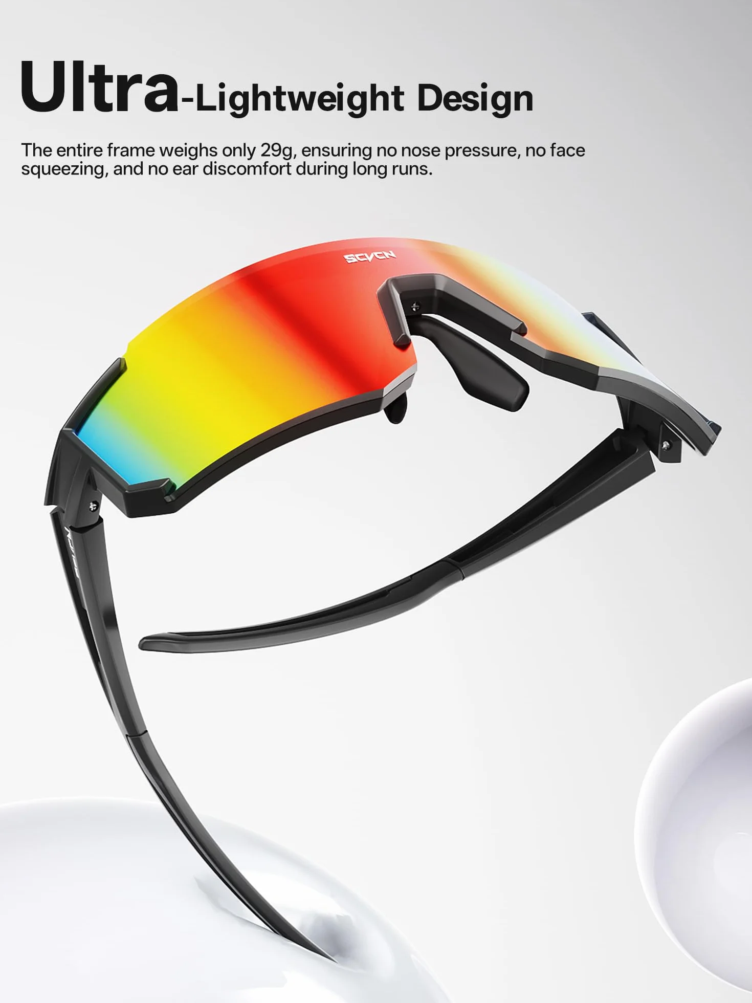 SCVCN Lunettes de cyclisme UV400 homme femme enveloppantes verres colorés photochromiques