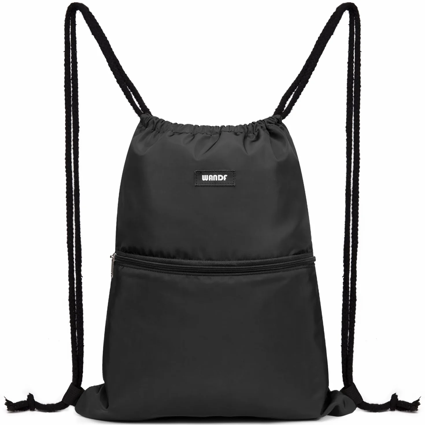 WANDF Sac de Sport à Dos avec Poche Extérieure Cordon Réglable