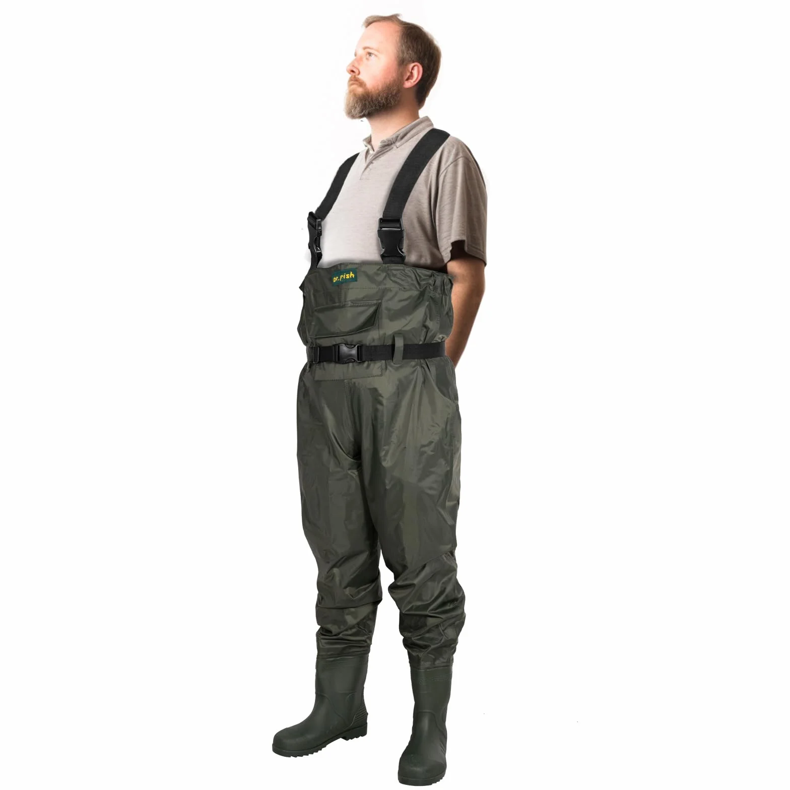Dr.Fish Cuissarde Imperméable pour Hommes Femmes Pêche Chasse avec Poche Respirant