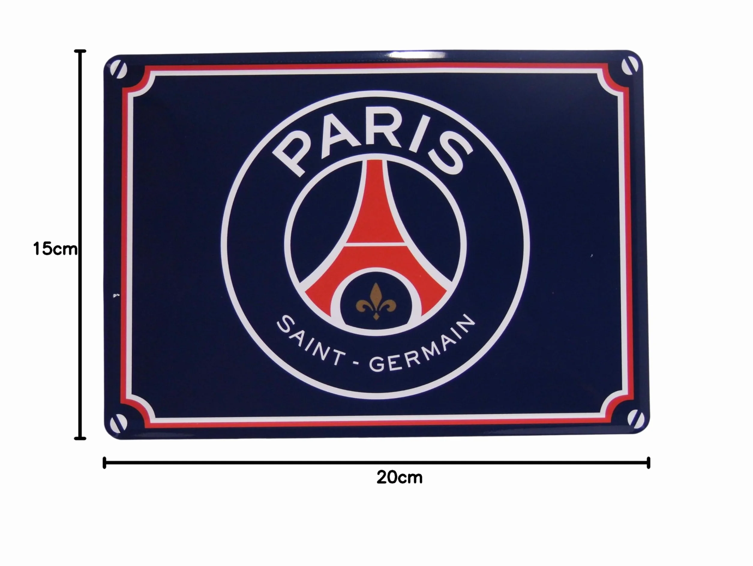 Paris Saint-Germain Plaque de Rue PSG Collection Officielle Football Ligue 1 15 x 20 cm