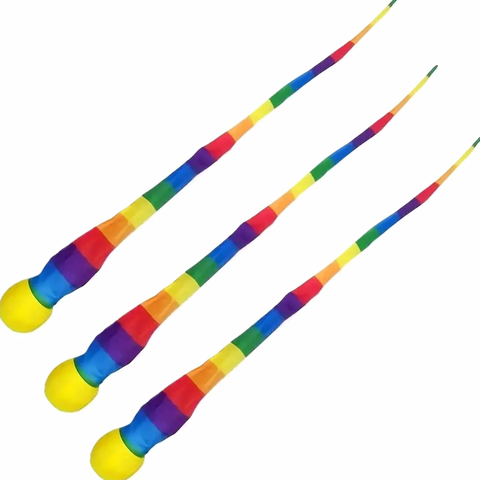 Ballon de Lancer et Rattrapage Balles d'Entraînement avec Queue Arc-en-Ciel Jeu de Lancer et Attraper pour Adultes Intérieur Extérieur
