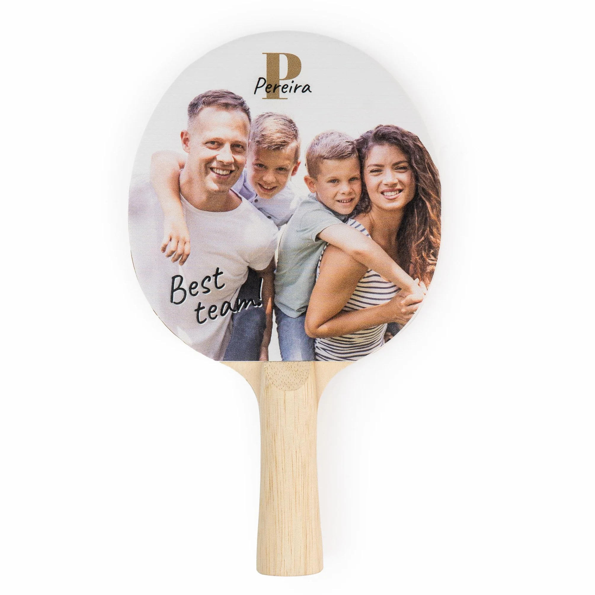 Raquettes de Ping-Pong Personnalisées avec Photo et Nom - Impression Directe sur Caoutchouc