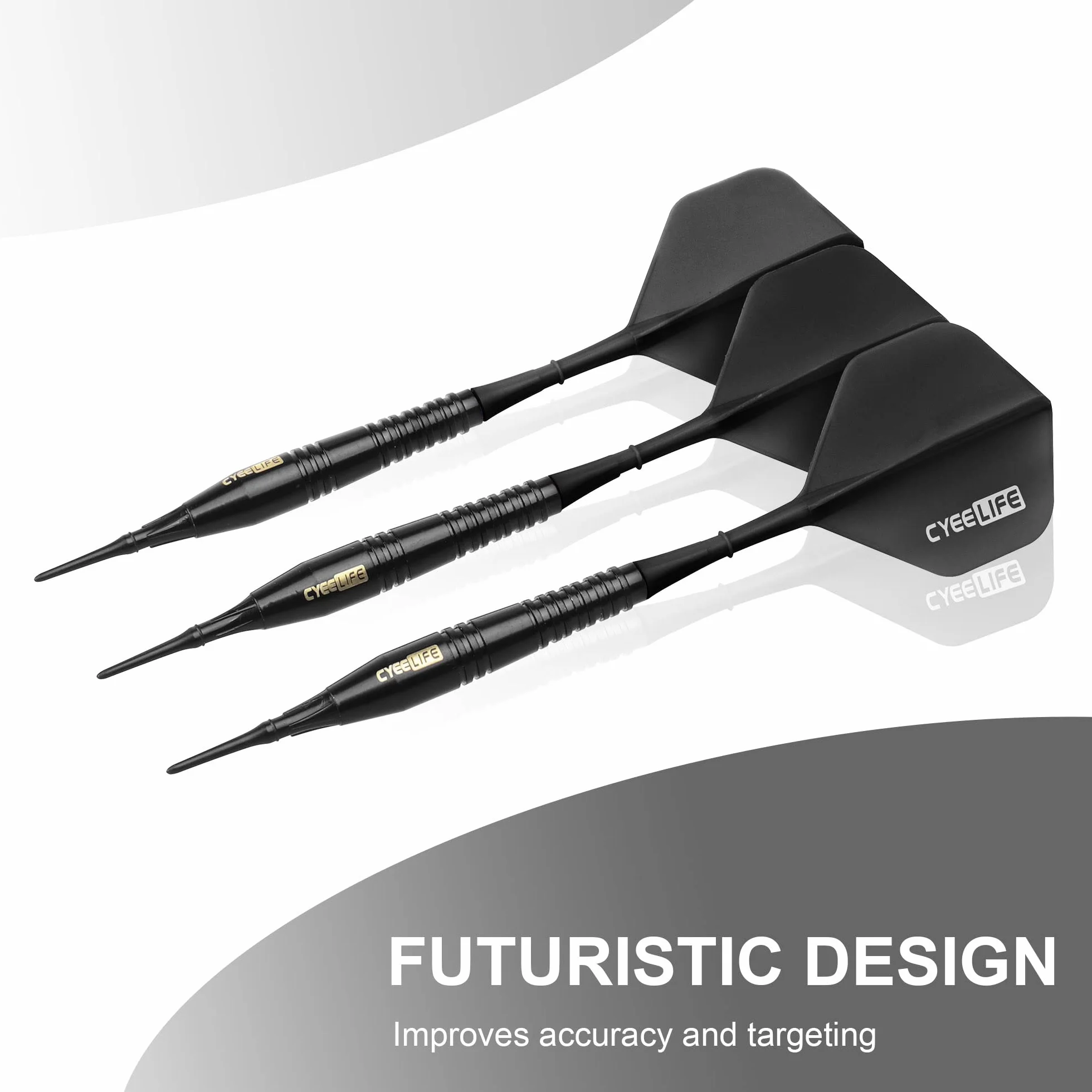 Flechette Pointe Plastique 18g avec Boîtiers et étuis Integration Empennages