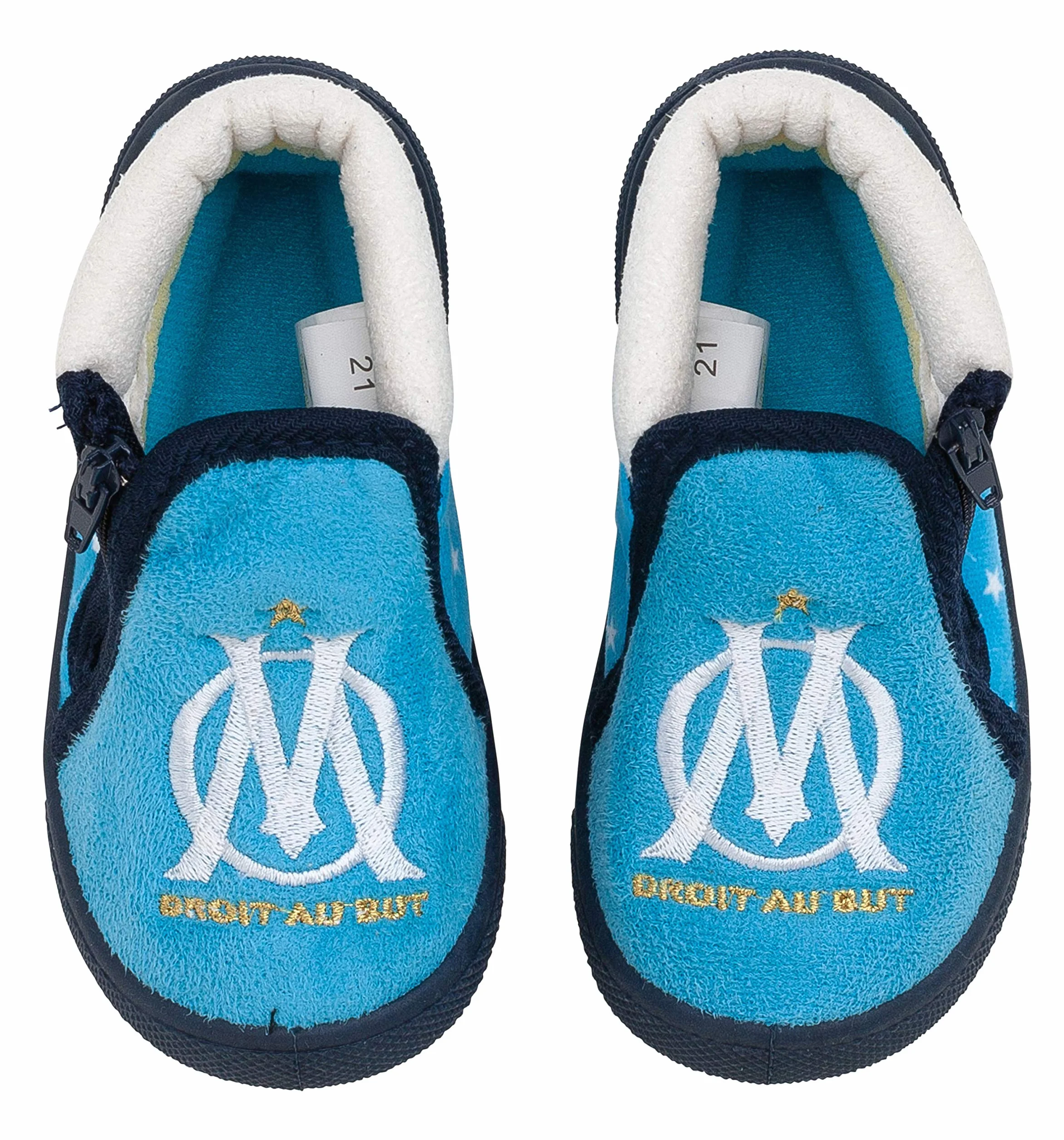 OLYMPIQUE DE MARSEILLE Chaussons Om Collection Officielle Taille Enfant