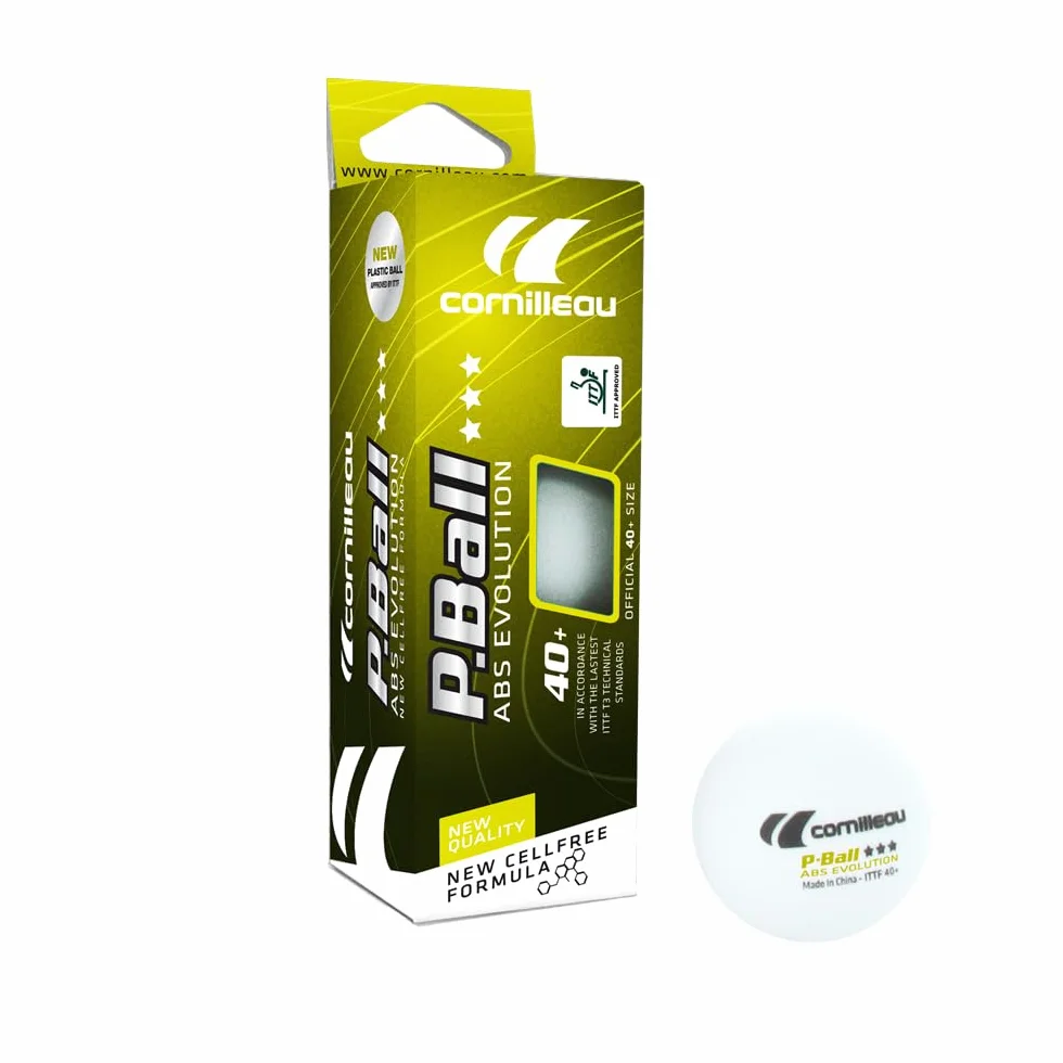 Cornilleau Balles P-Ball ABS Evo ITTF X3 Blanc