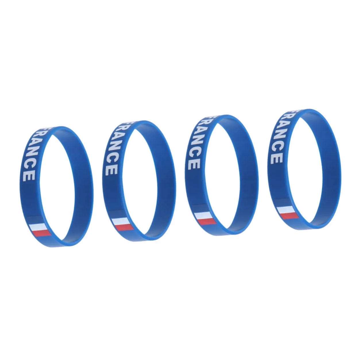 STOBOK Bracelet Silicone Souple Drapeau France Taille Unique Accessoire Football Supporter