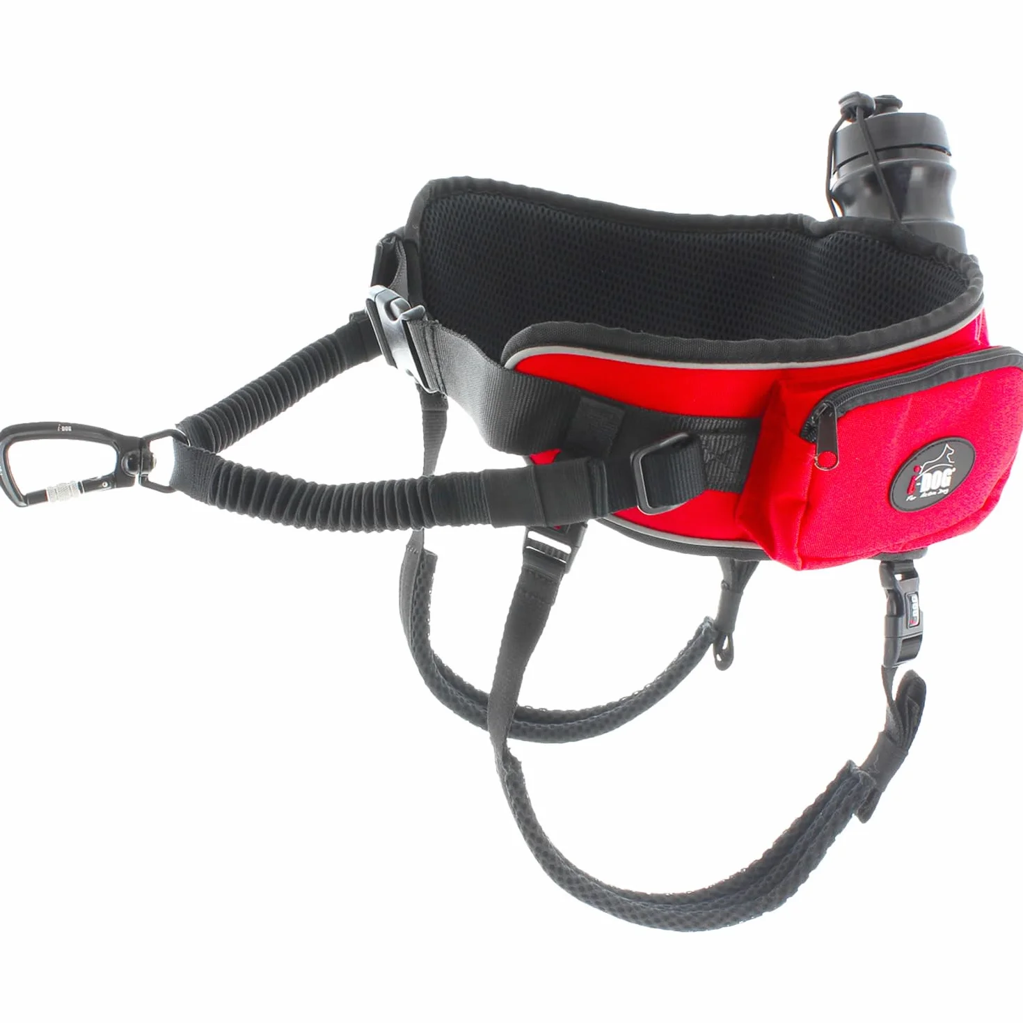 Baudrier Canicross Confort Trek I-DOG Taille Unique Rouge